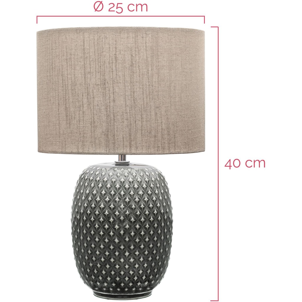 Pauleen Tischleuchte »Pretty Classy max60W 230V Grau, Beige / Keramik, Stoff«, 1 flammig-flammig