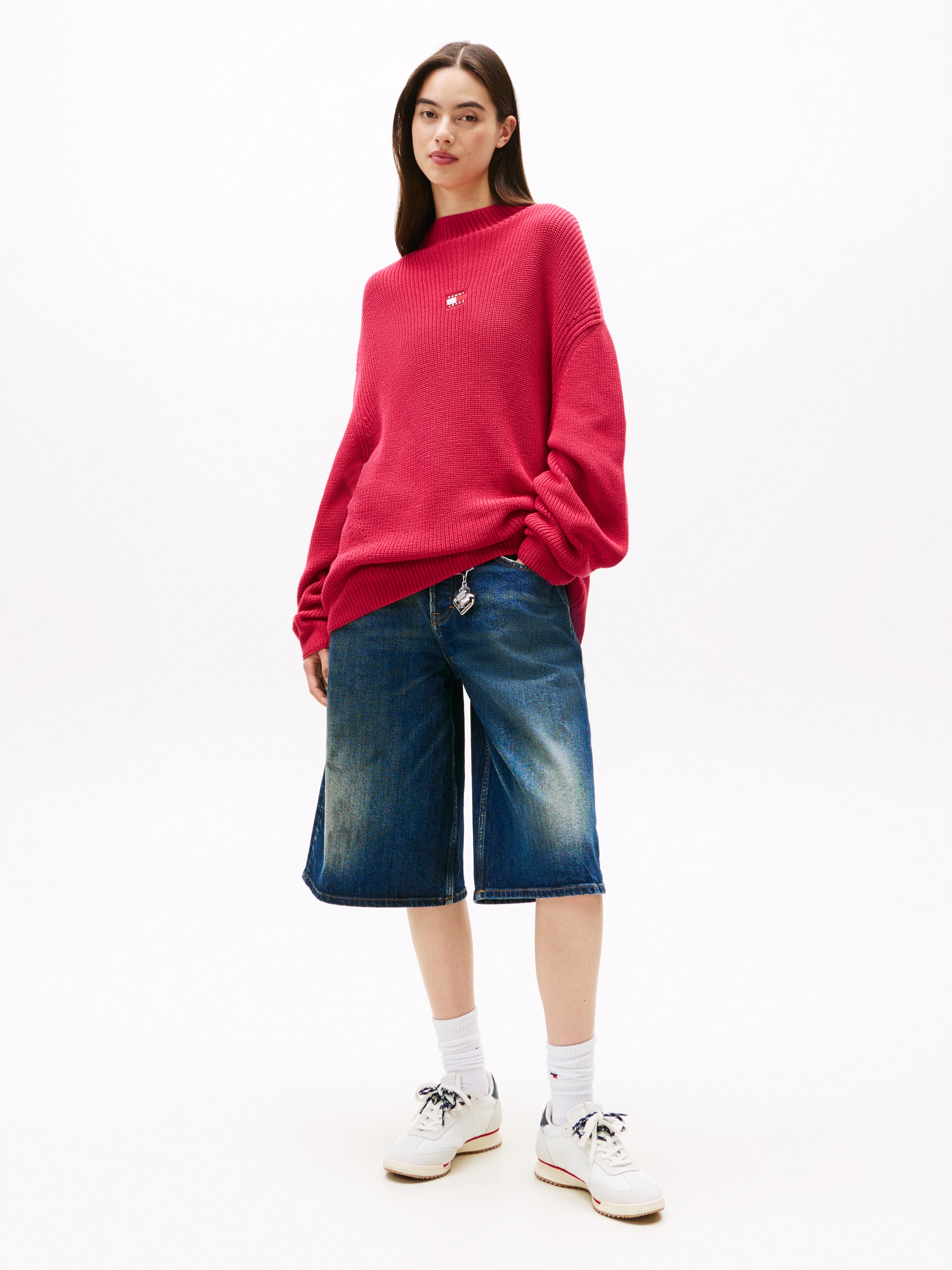 Tommy Jeans Stehkragenpullover »TJW MOCKNECK BADGE SWEATER«