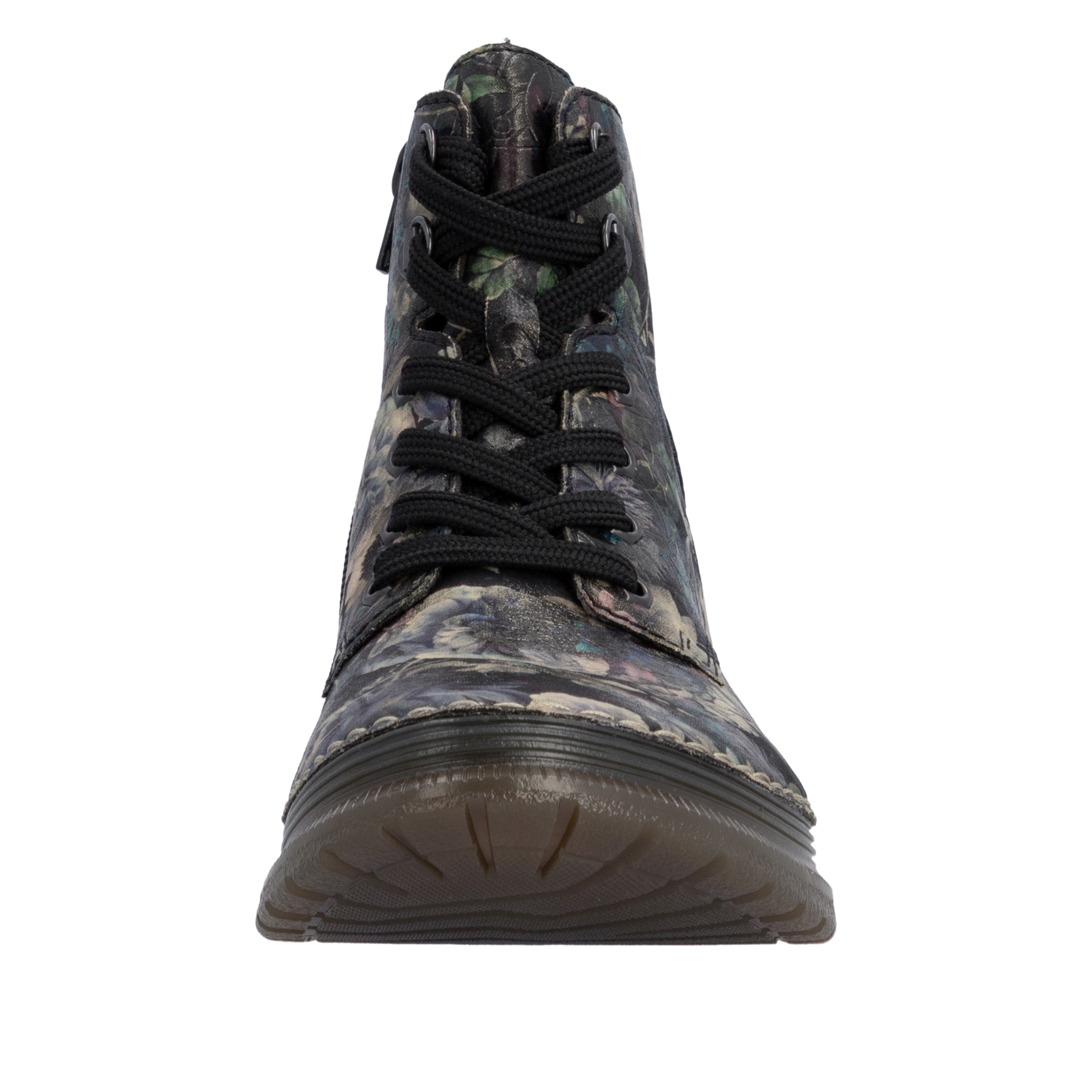 Rieker Schnürboots  Keilabsatz, Herbstboots mit modischen Kontrastnähten