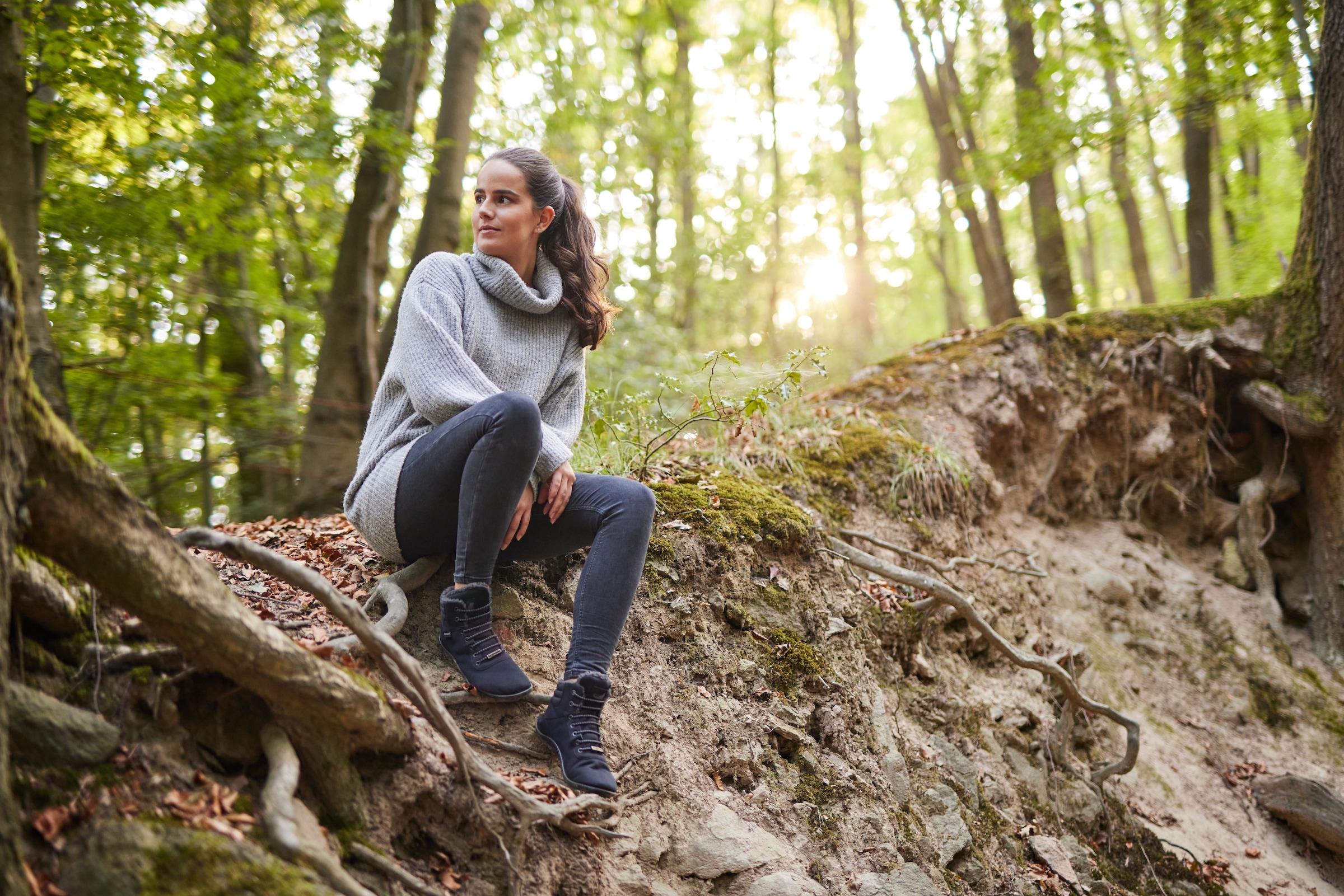 Leguano Barfußschuh »KOSMO«, Bequemschuh, Schnürboots mit einzigartiger Halbkugel-Laufsohle