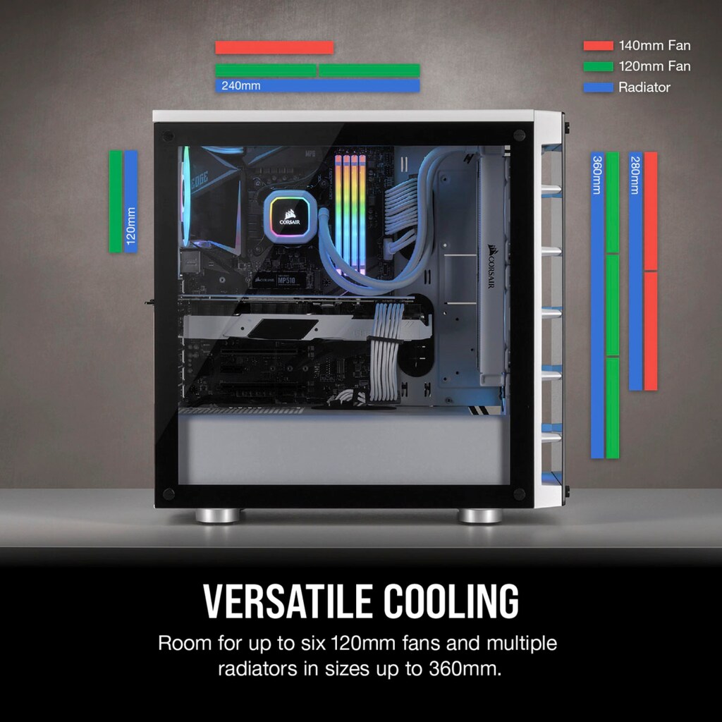 Corsair PC-Gehäuse »iCUE 465X RGB Midi Tower«