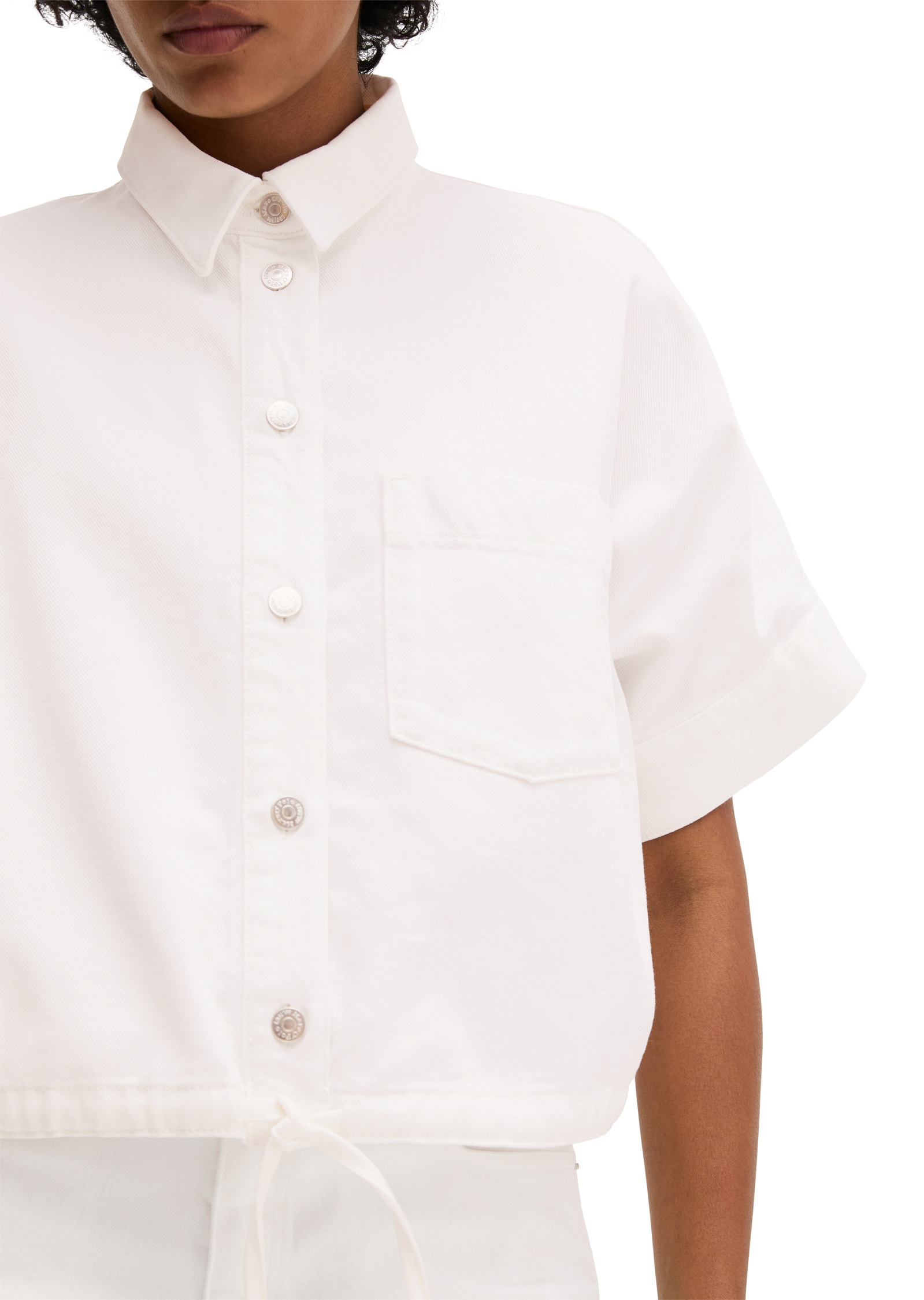Marc O'Polo Kurzarmbluse »aus Organic-Cotton-Lyocell-Mix«