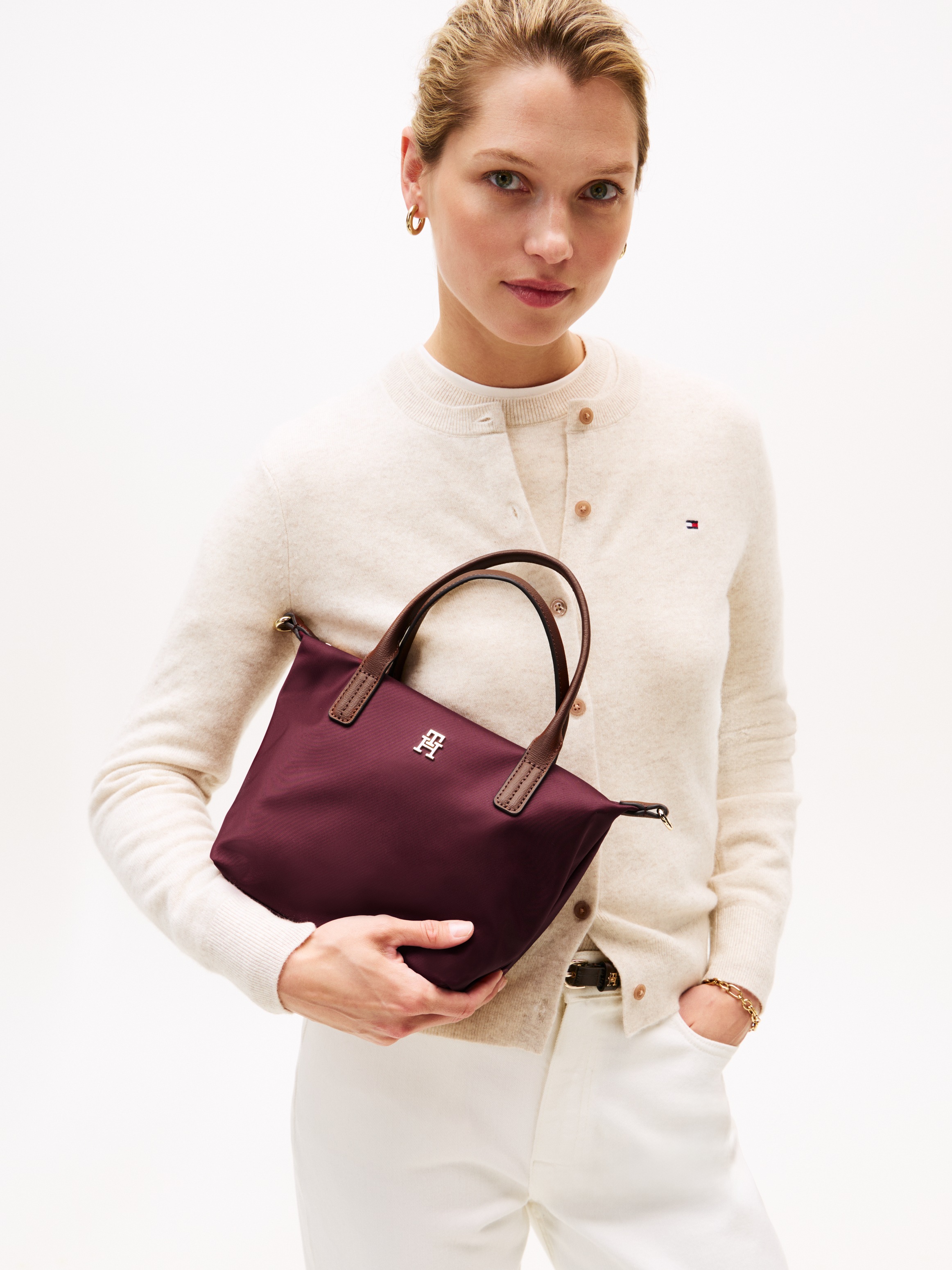 Tommy Hilfiger Tragetasche "POPETTE MINI TOTE", Damen Umhängetasche, Miniba günstig online kaufen