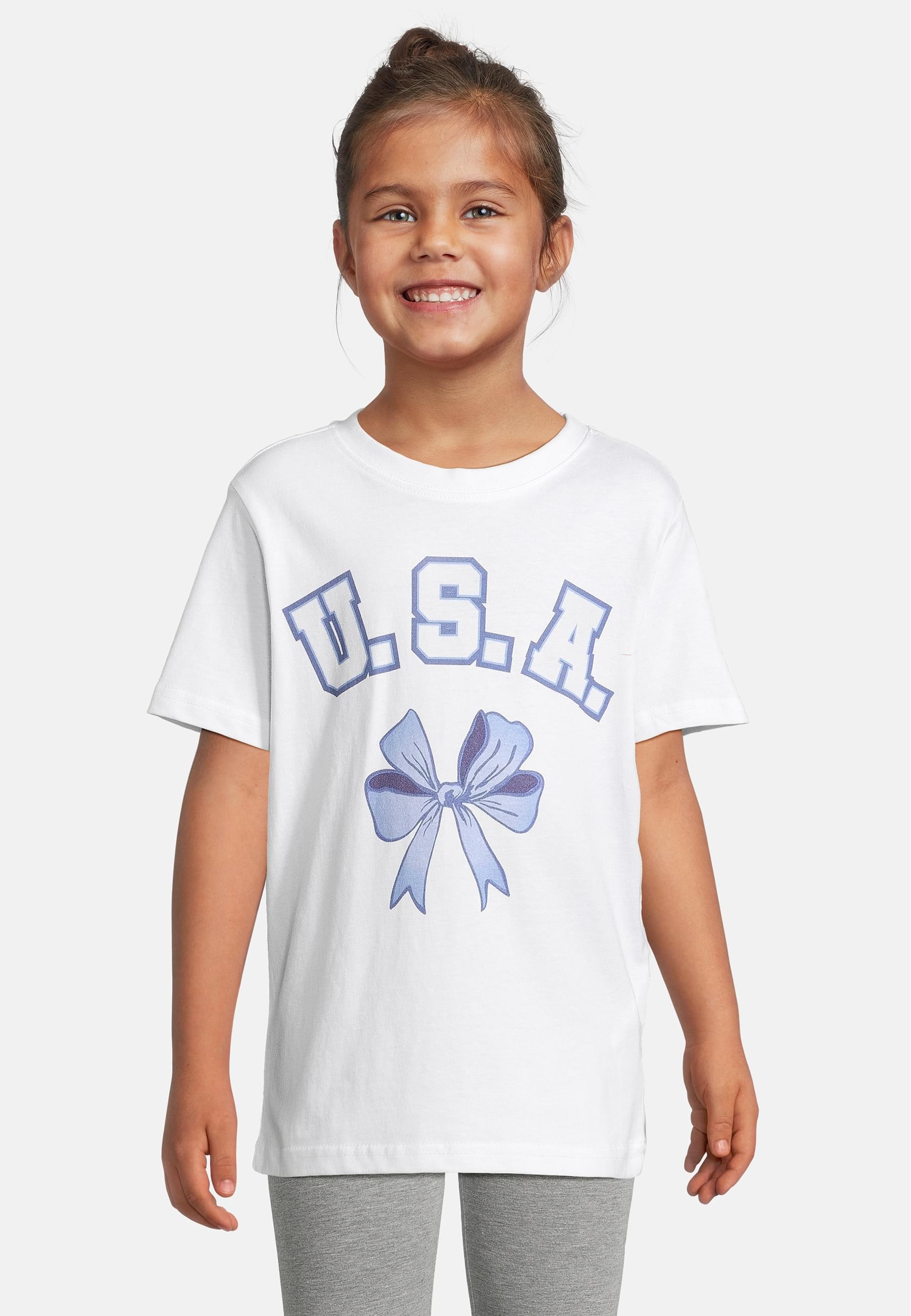 URBAN CLASSICS T-Shirt »Urban Classics T-Shirt 2 Pack - kurzarm - USA Bow & Girls Club«, (1 tlg.)
