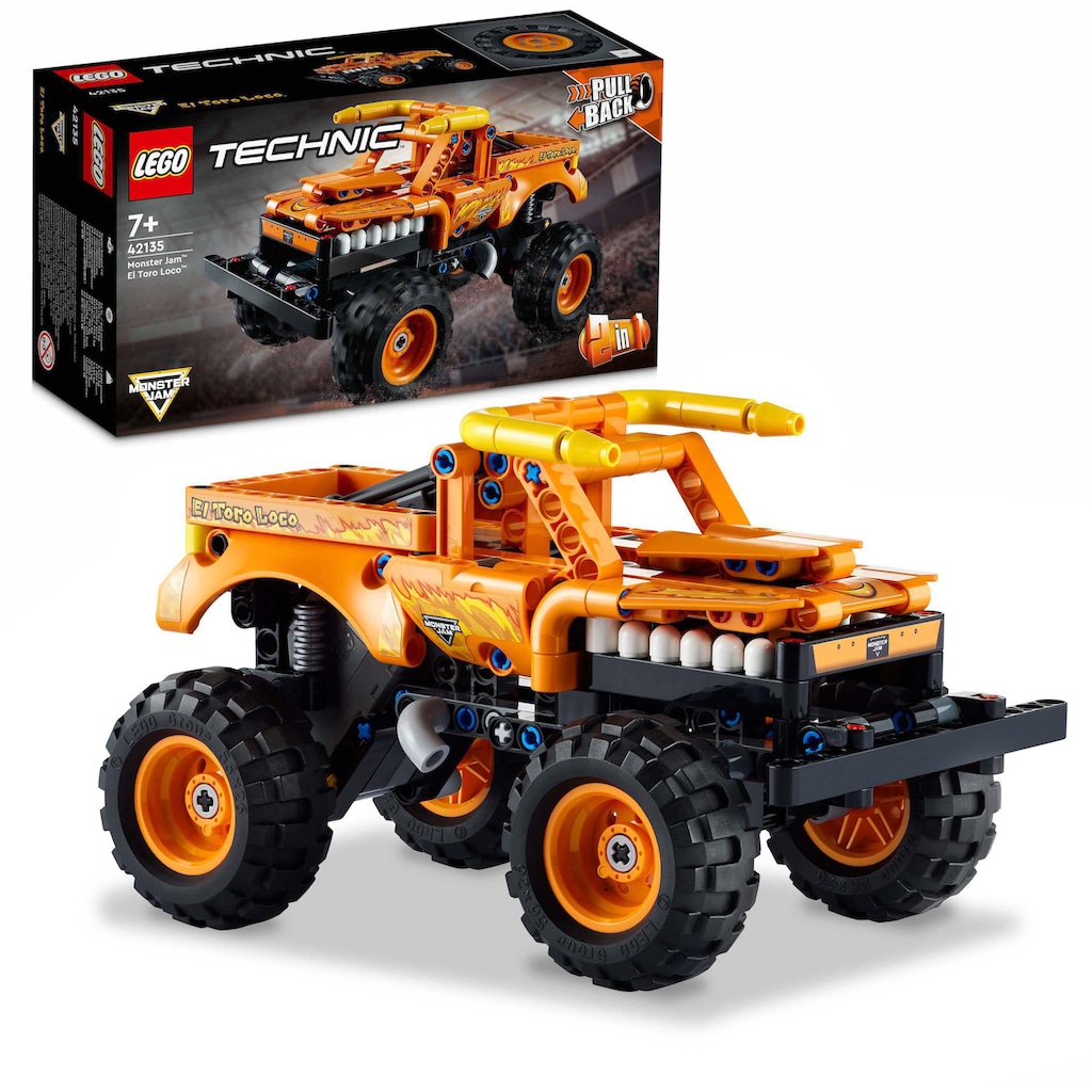 LEGO® Konstruktionsspielsteine »Monster Jam™ El Toro Loco™ (42135), LEGO® Technic 2in1«, (247 St.)