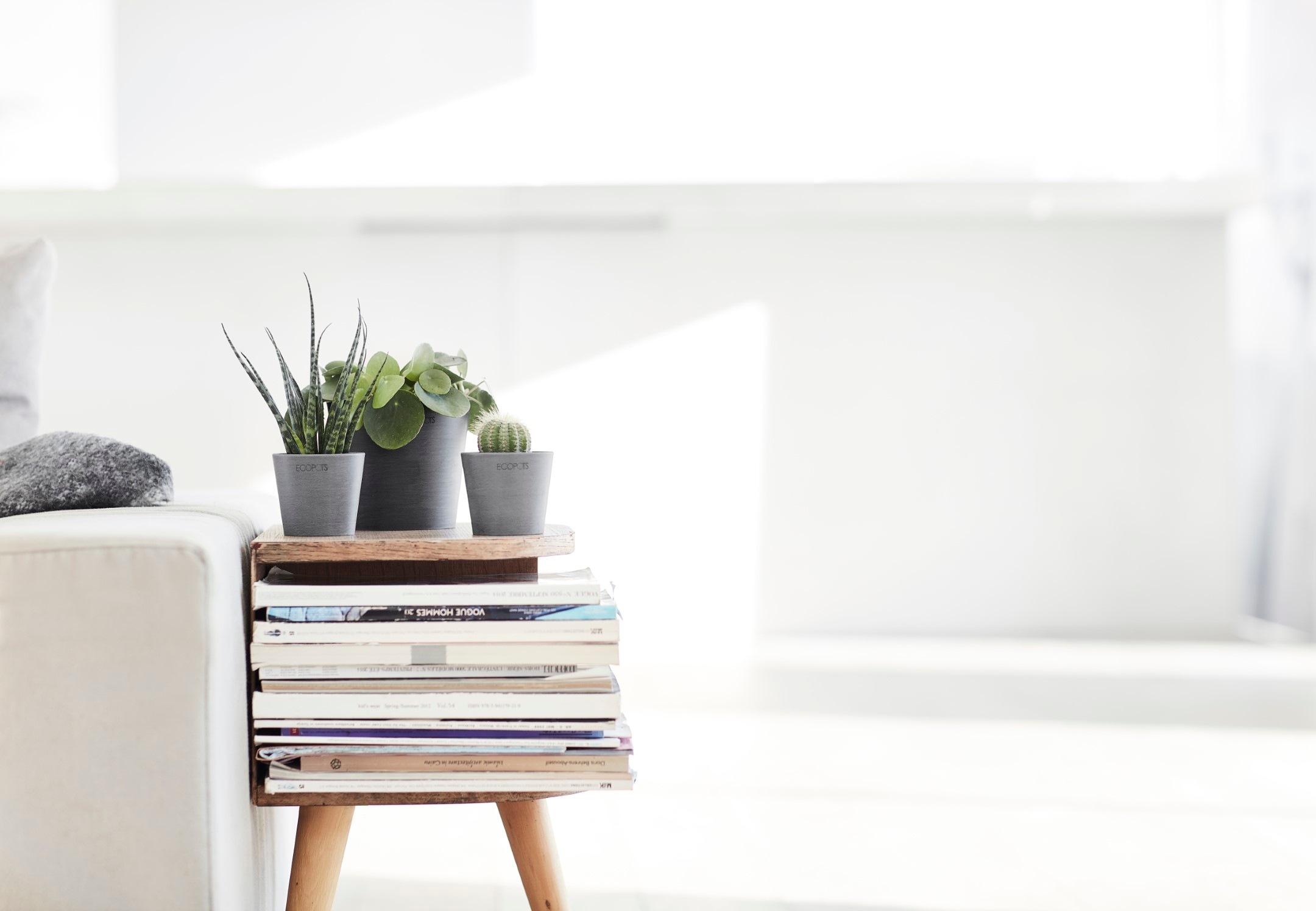ECOPOTS Blumentopf »AMSTERDAM Mini Grey«, BxTxH: 8x8x7 cm