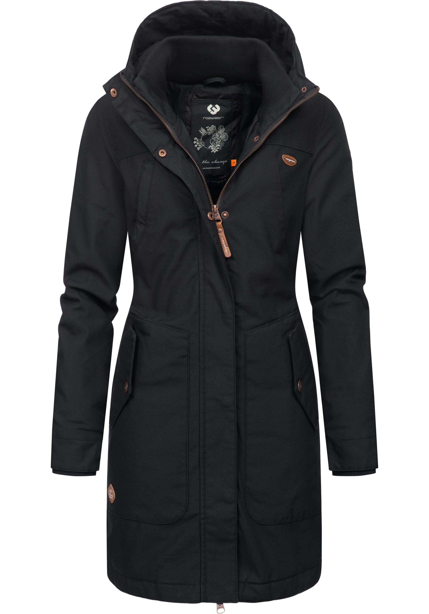 Ragwear Wintermantel »Jannisa«, stylischer Damen Winterparka mit Kapuze
