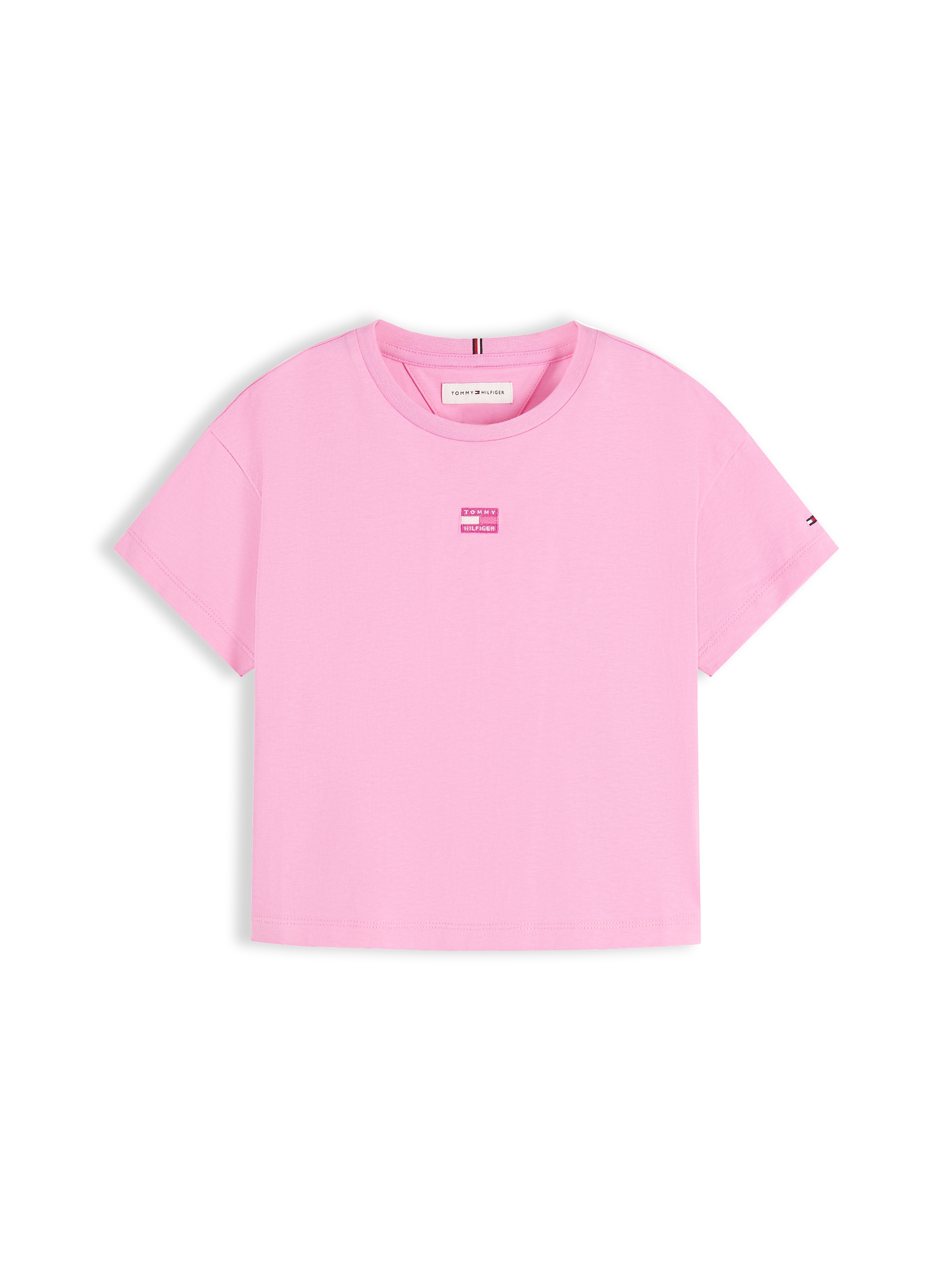 Tommy Hilfiger T-Shirt Regular Fit, Rundhalsausschnitt, reine Baumwolle, Kinder bis 16 Jahre