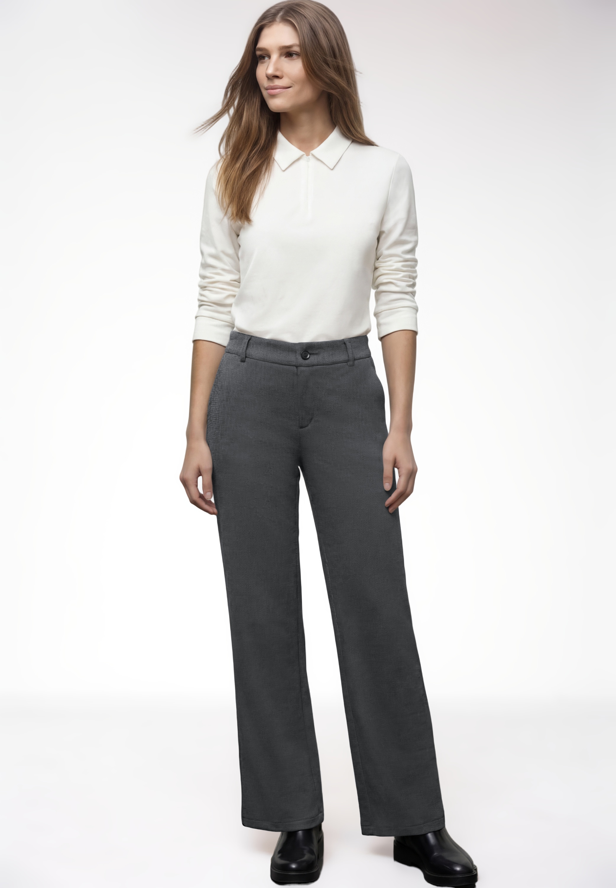 STREET ONE Stoffhose  High Waist