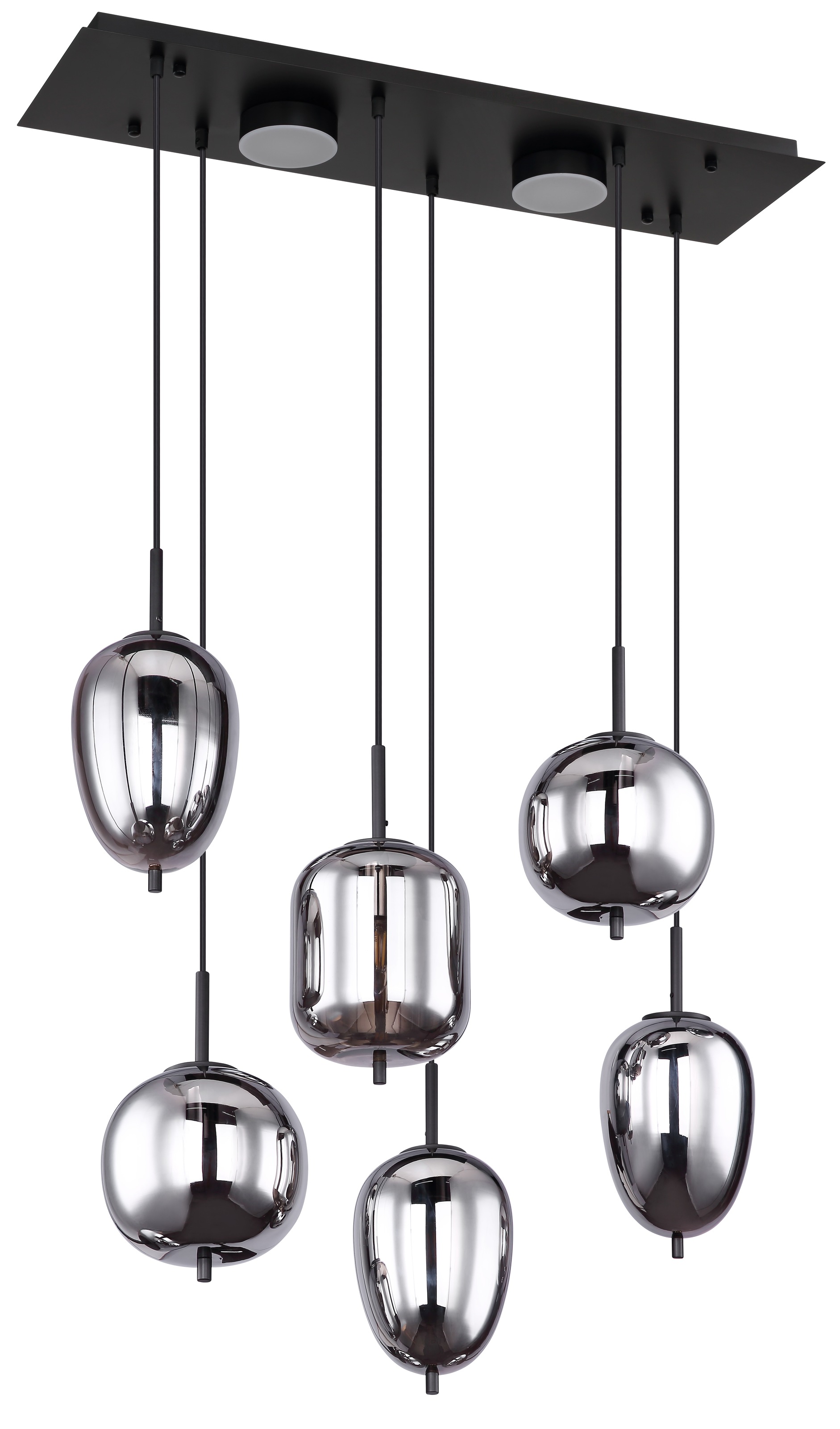 GLOBO LIGHTING Hängeleuchte »BLACKY« E14 1 Stk. Hängelampe/Pendelleuchte/Glas rauchfarben/unterschiedliche Gläser