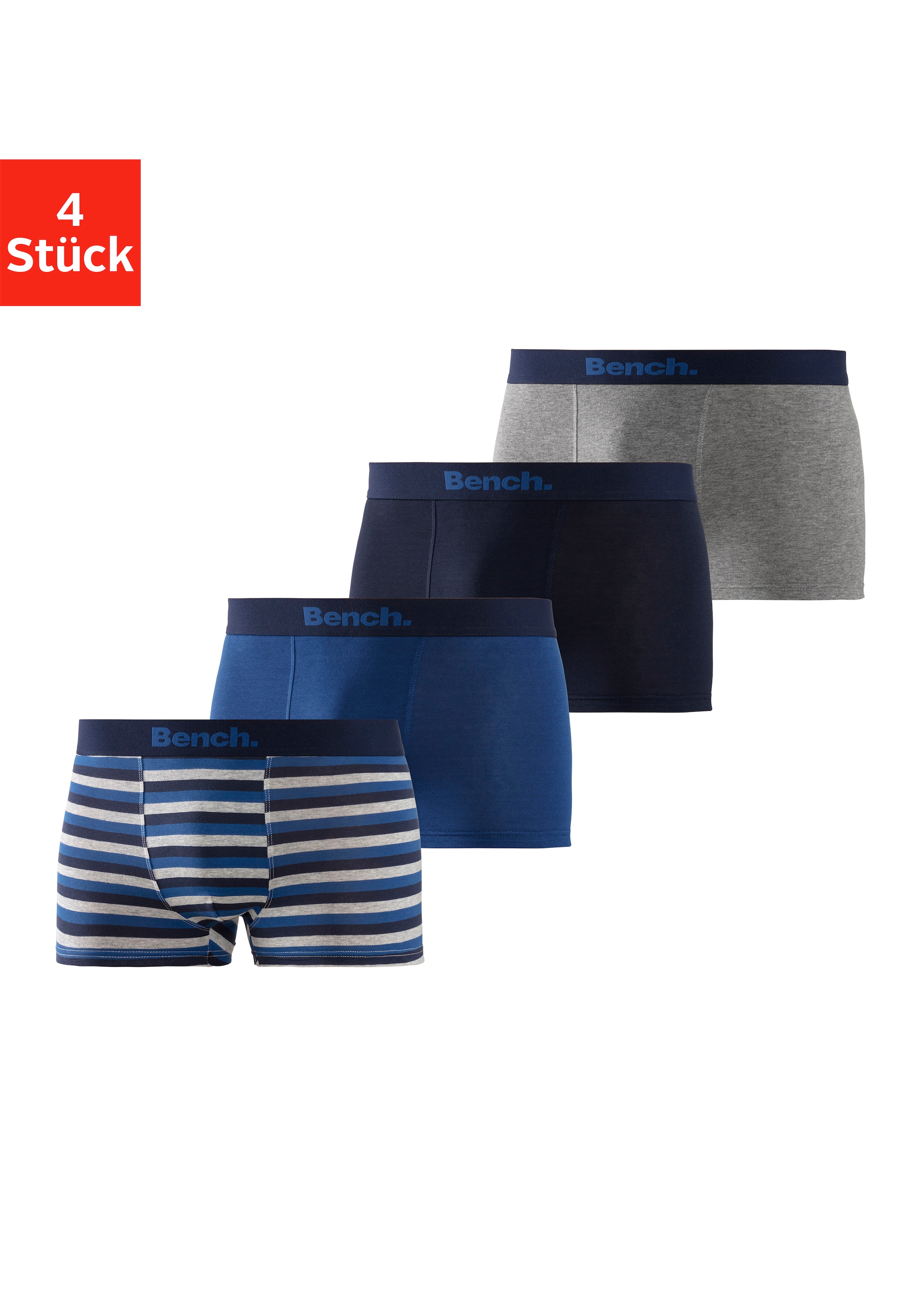 Bench. Boxer »Boxershorts für Herren«, (Packung, 4 St.), Unterhosen aus Baumwoll-Mix