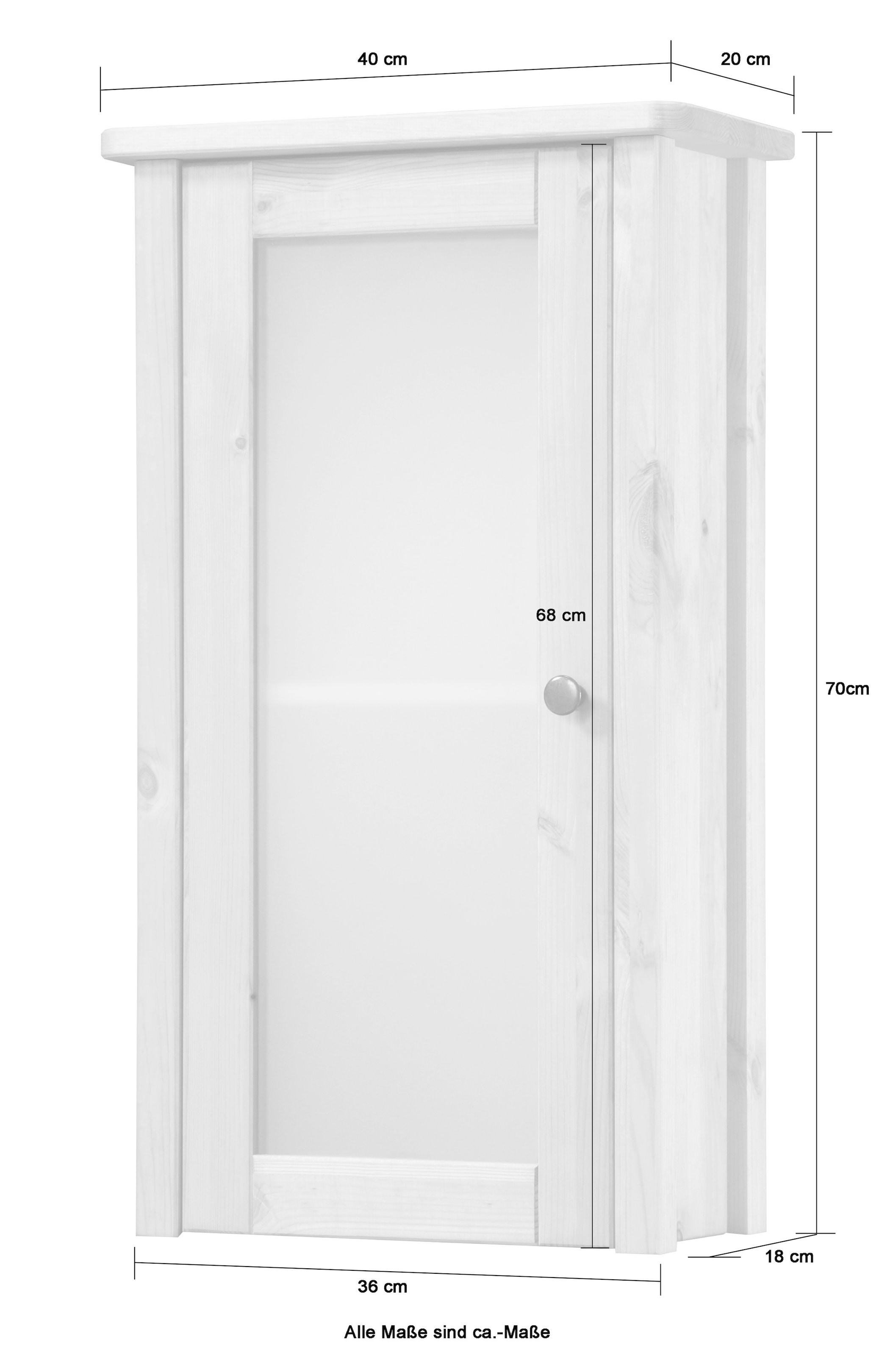 welltime Hängeschrank »Sylt«, Breite 40 cm, aus Massivholz Kiefer