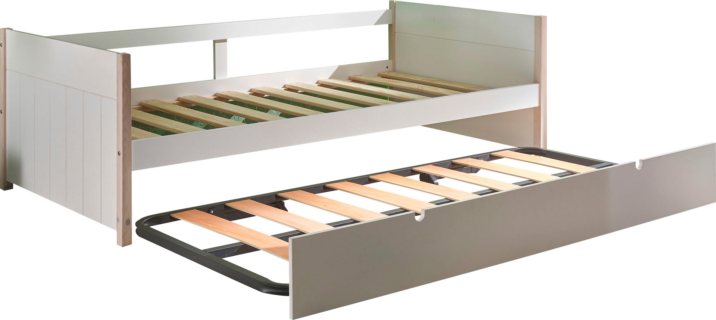 Begabino Bettgestell »Tilde Bett, Kinderbett mit 2. Bett«, als Schubkasten verstaubar und höhenverstellbar