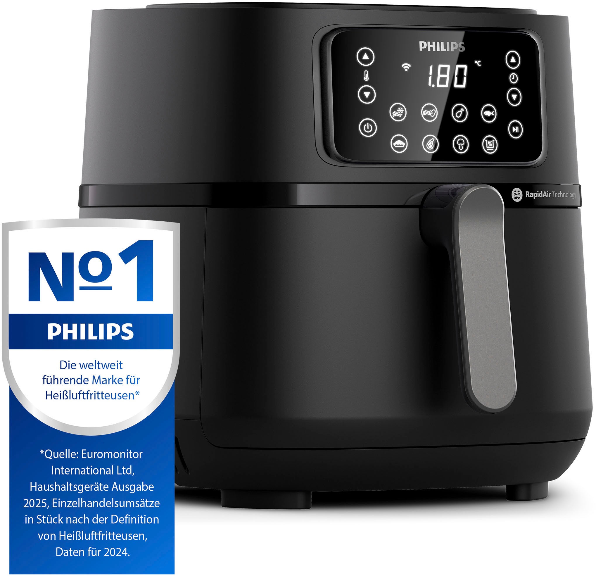 Philips Heißluftfritteuse "Airfryer XXL HD9285/90, 7,2 l" 2000 W mit 7 Vore günstig online kaufen