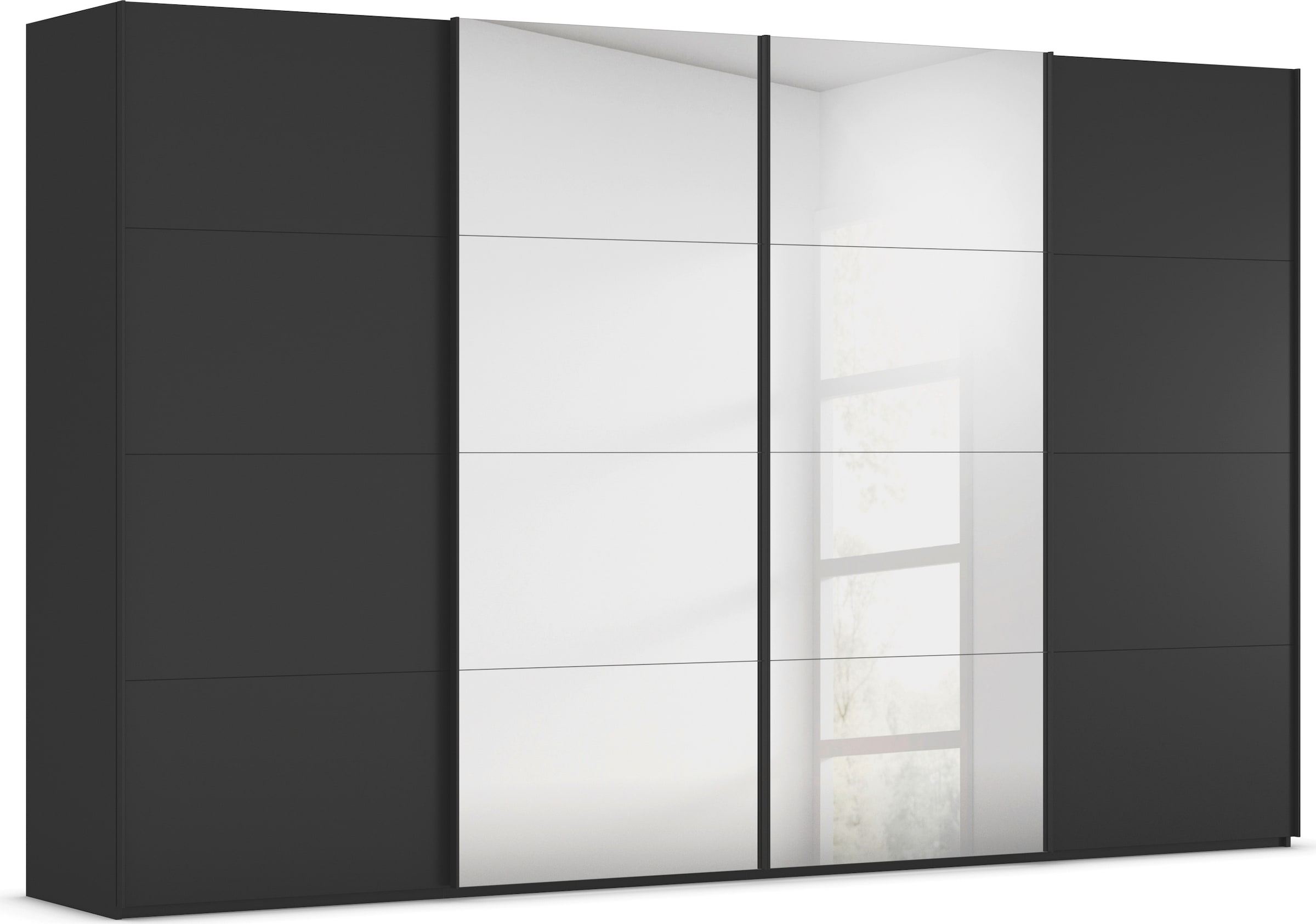 rauch "Kleiderschrank Schrank Garderobe Schlafzimmerschrank SCALE-FYRA" edle viergeteilte Türen mit Spiegel und vielen Farben MADE IN GERMANY