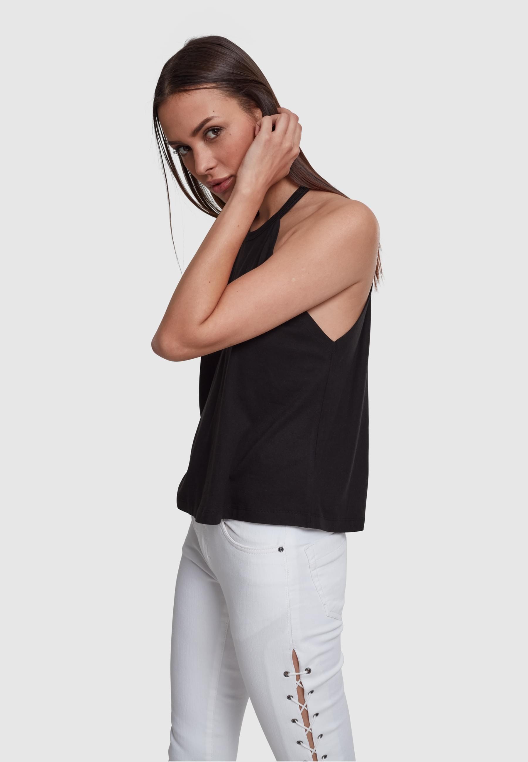 URBAN CLASSICS Muskelshirt »Urban Classics Damen Ladies Neckholder Tanktop«, (1 tlg.)