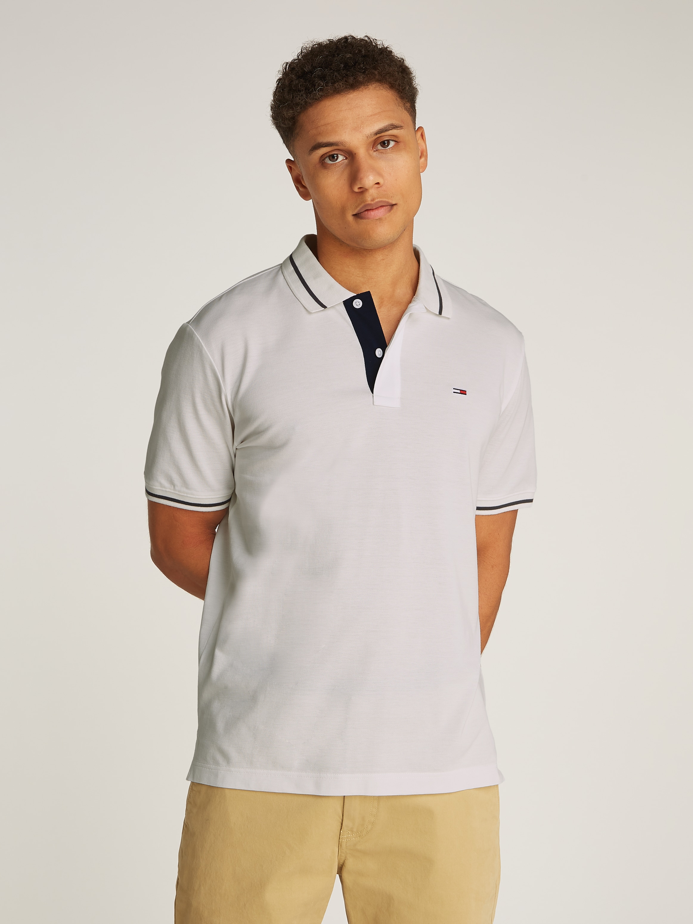 Tommy Jeans "TJM REG TIPPED POLO" mit Streifendetails günstig online kaufen
