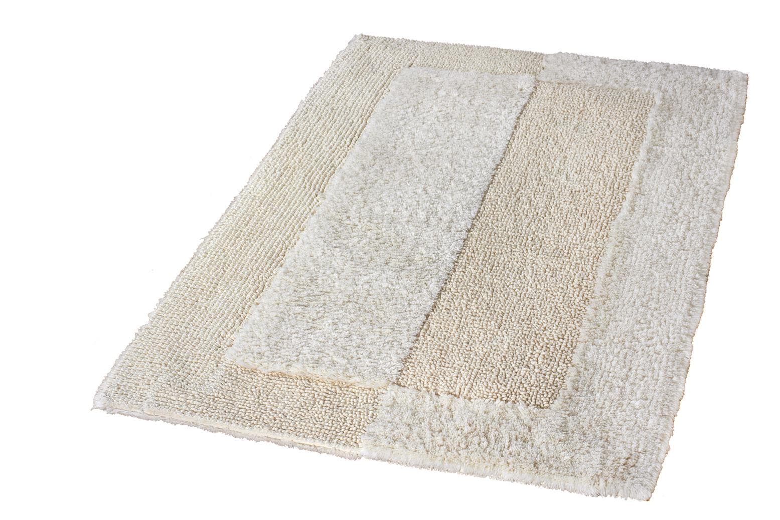 Kleine Wolke "Havanna, Badvorleger, Badezimmer Teppich" Höhe 16 mm fußbodenheizungsgeeignet Badteppich, Uni Farben, Hoch-Tief Effekt, mit Bordüre