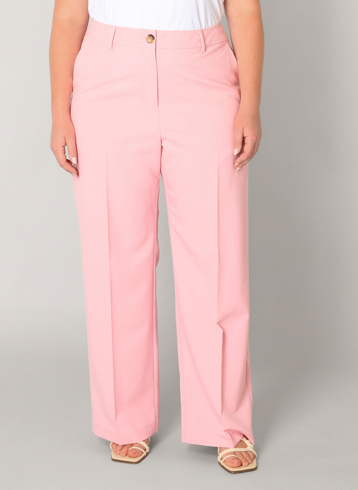 Base Level Curvy Bundfaltenhose "Yunia" mit Viskose und Stretch günstig online kaufen