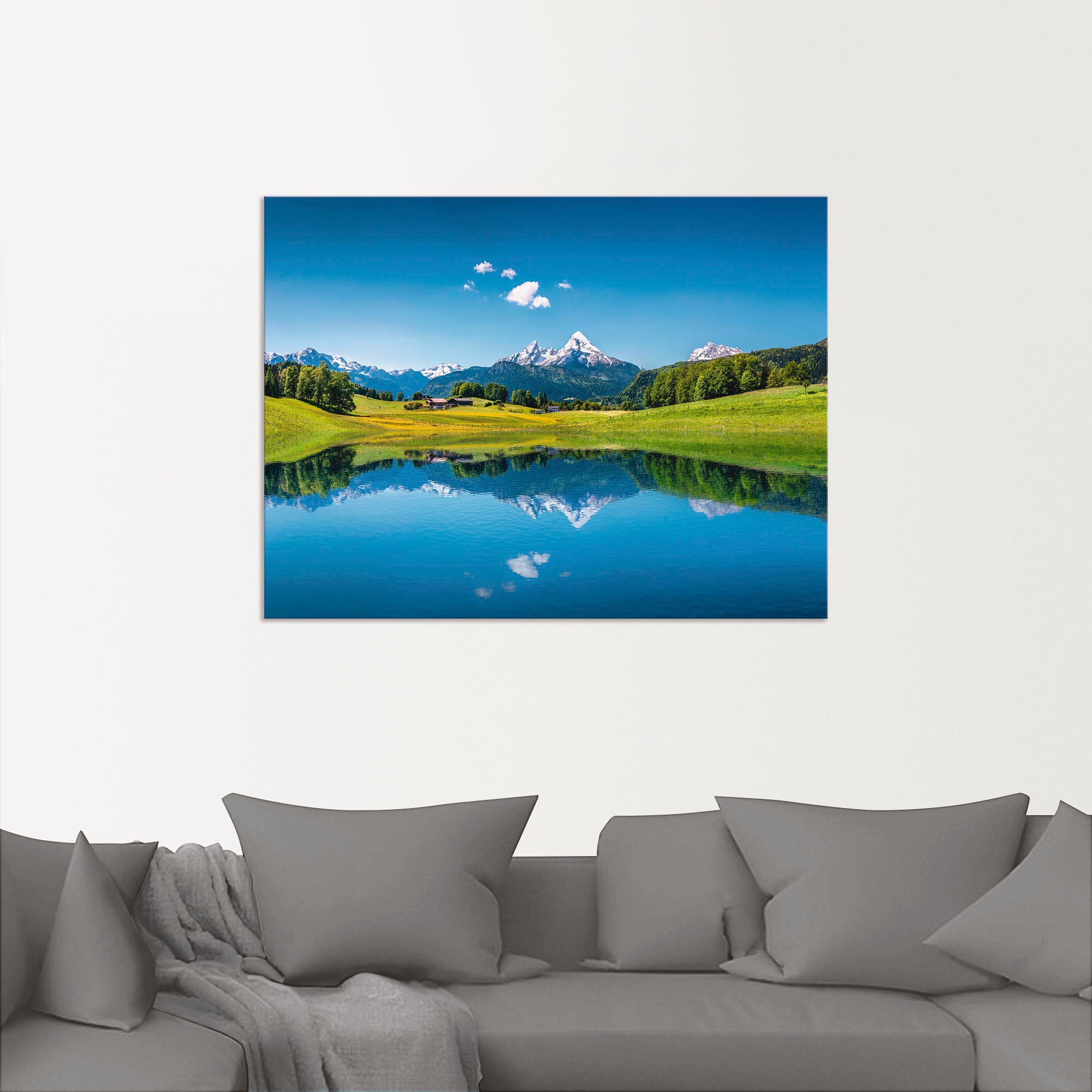 Artland Wandbild »Landschaft in den Alpen«, Berge, (1 St.), als Alubild, Outdoorbild, Leinwandbild, Poster in verschied. Größen