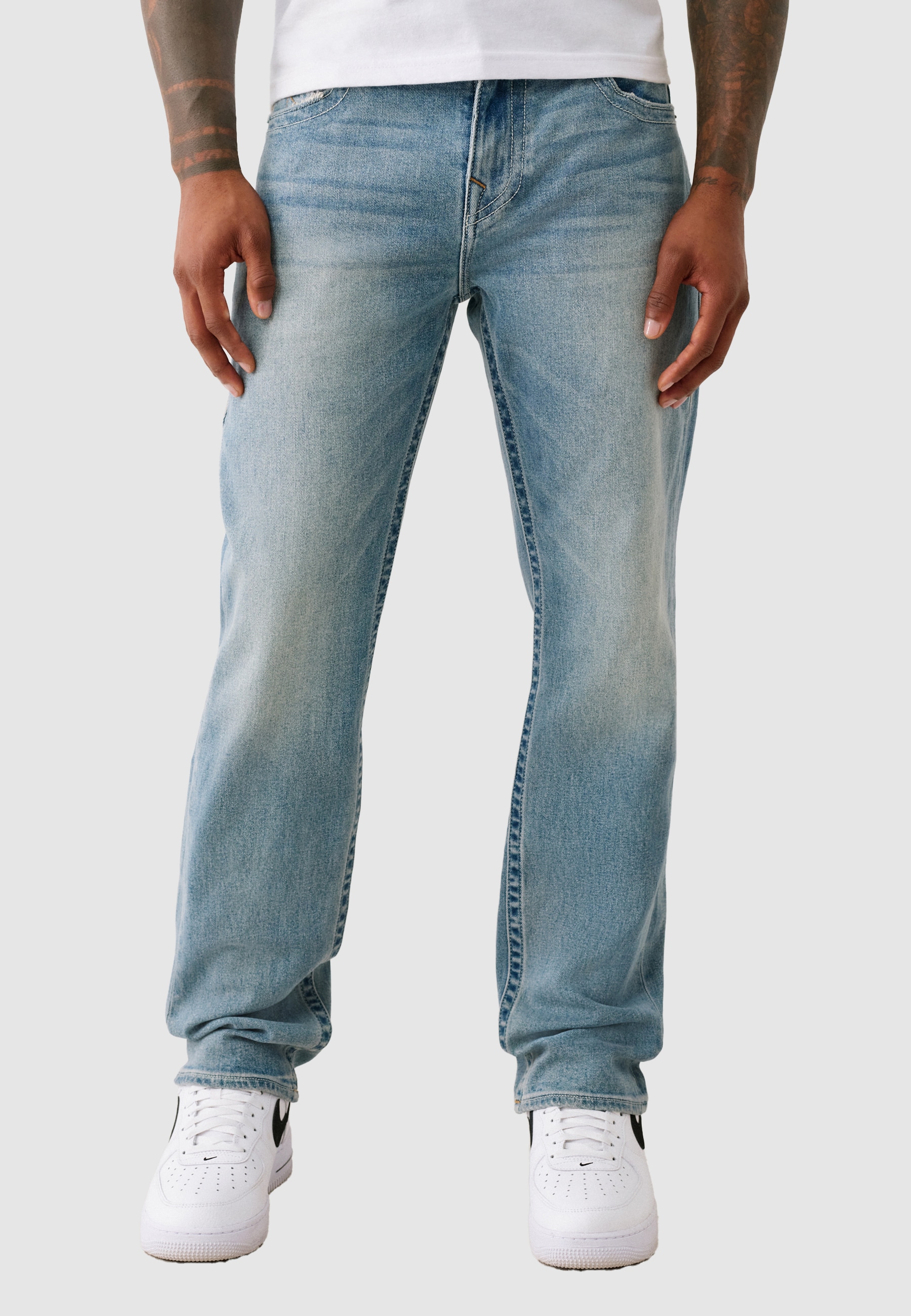 True Religion Tapered-fit-Jeans "GENO SN NO FLAP 32 IN" Baumwollmischung, relaxed fit