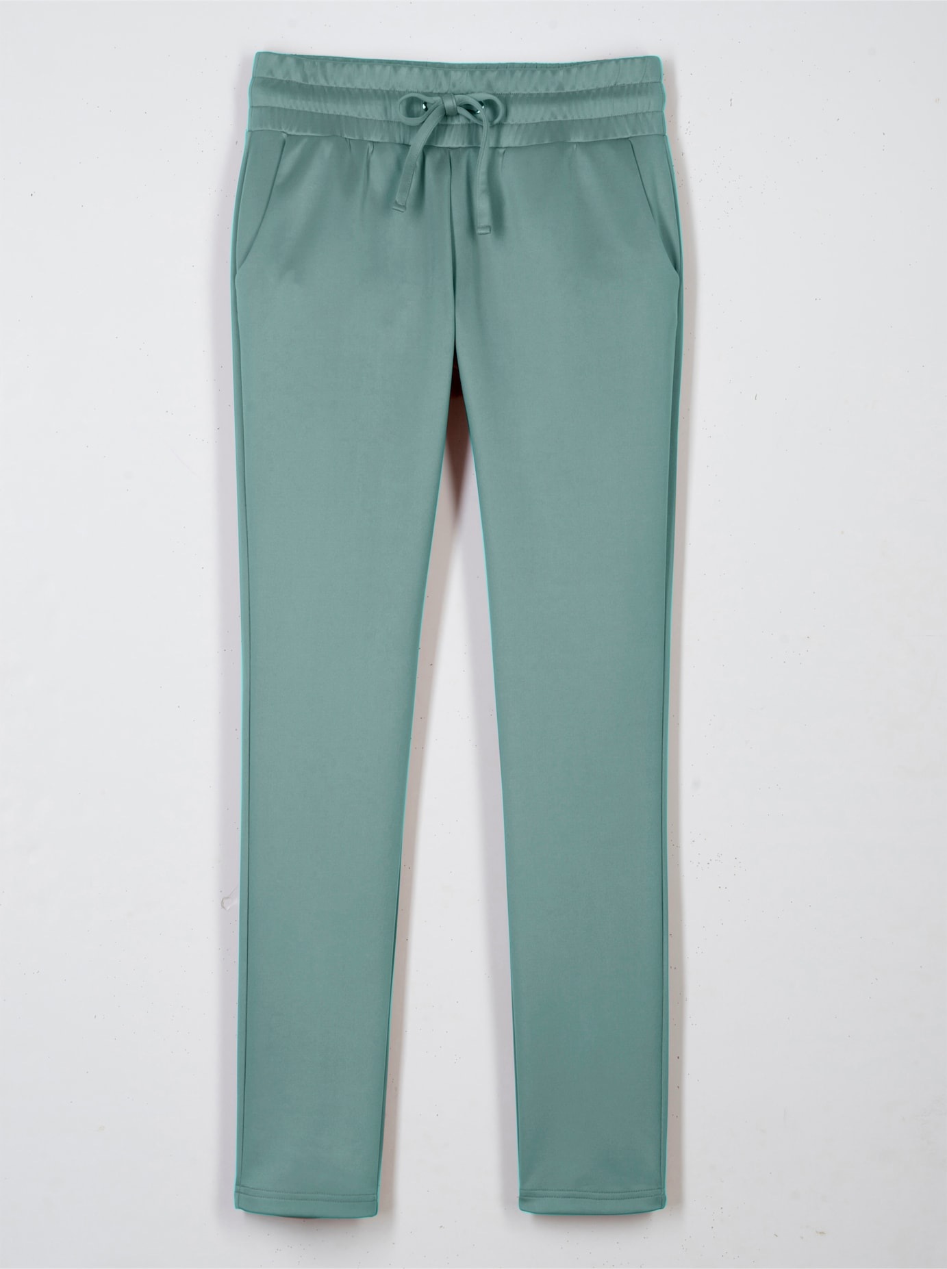 Schlupfhose CLASSIC BASICS, Damen, Gr. 22, Kurzgrößen, grün (jade), 95% Polyester, 5% Elasthan, unifarben, lang, Hosen Schlupfhose 3