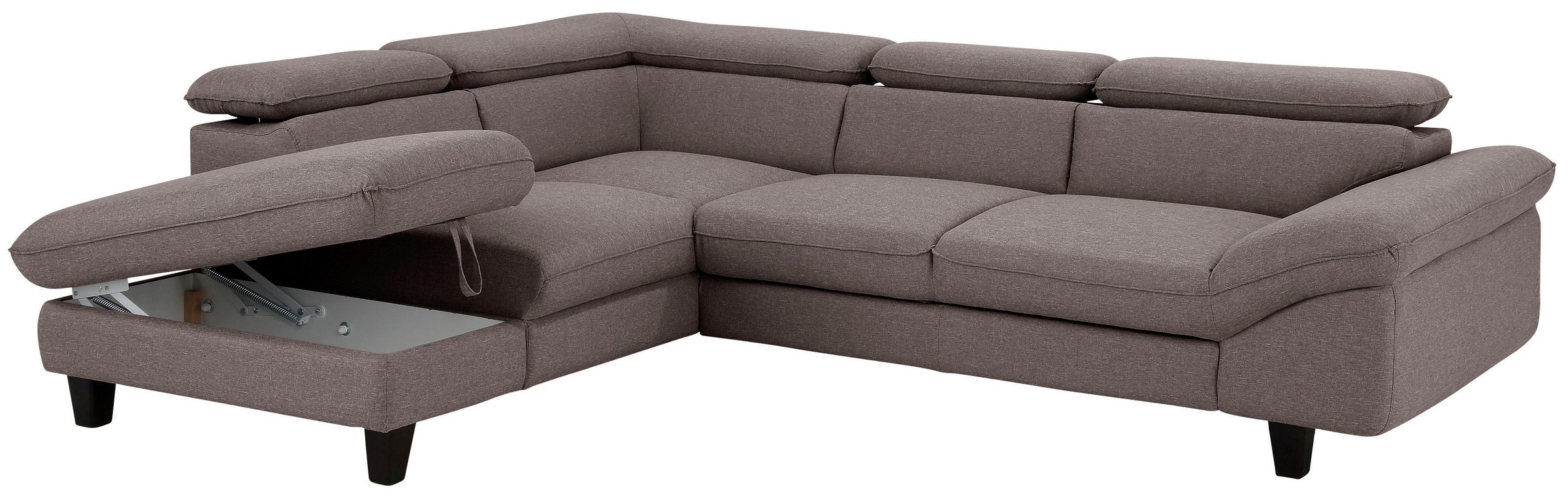 Home affaire Ecksofa »Pilot L-Form«, mit Kopfteilverstellung, optional Bettfunktion und Bettkasten