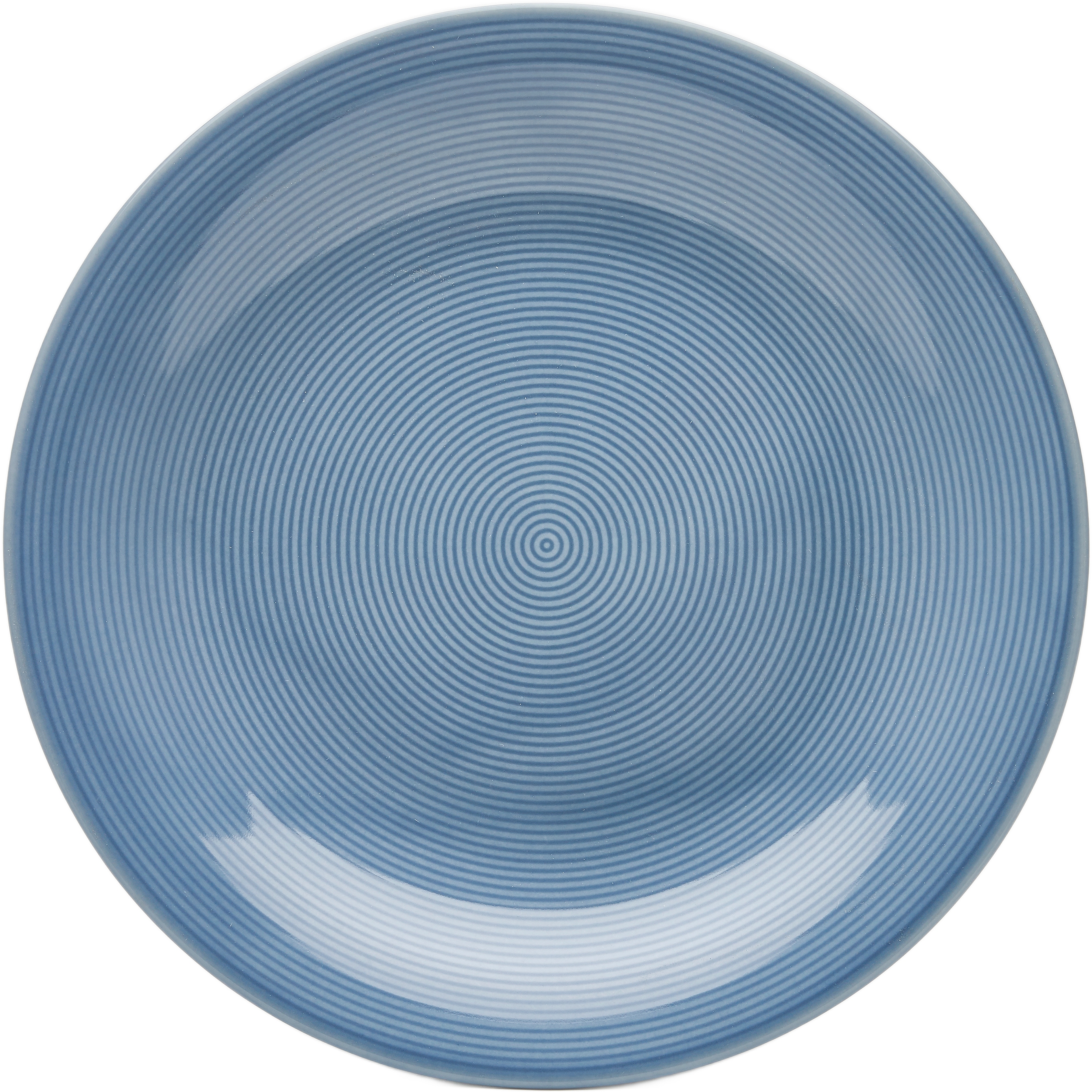van Well Speiseteller "Teller Set, Jive, flacher Teller 25 cm, 6 Stück" dezentes Spiraldekor, spülmaschinen-und mikrowellengeeignet