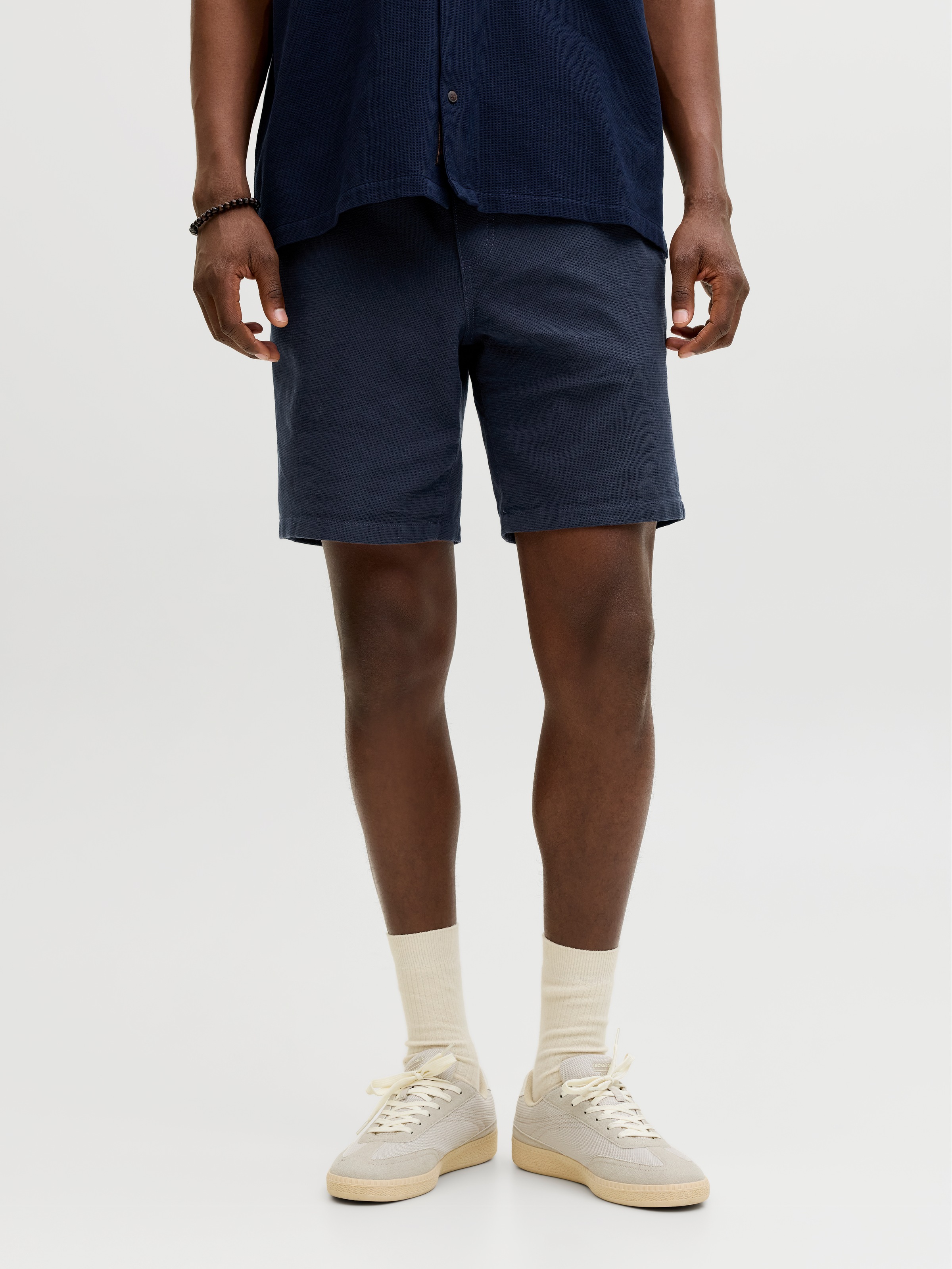 Jack & Jones Jogginghose "JPSTJAIDEN WAFFLE RESORT SHORT REG" mit elastischem Bund