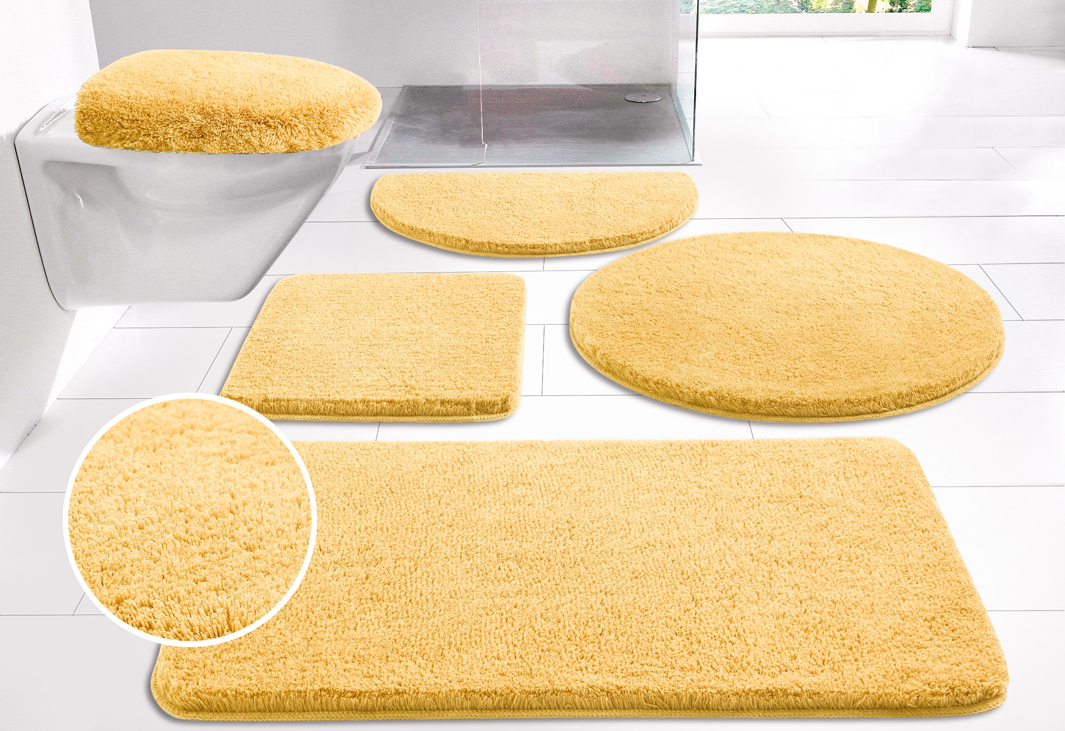 OTTO home Badematte "Merida, Badvorleger, Badezimmer Teppich" Höhe 32 mm ru günstig online kaufen