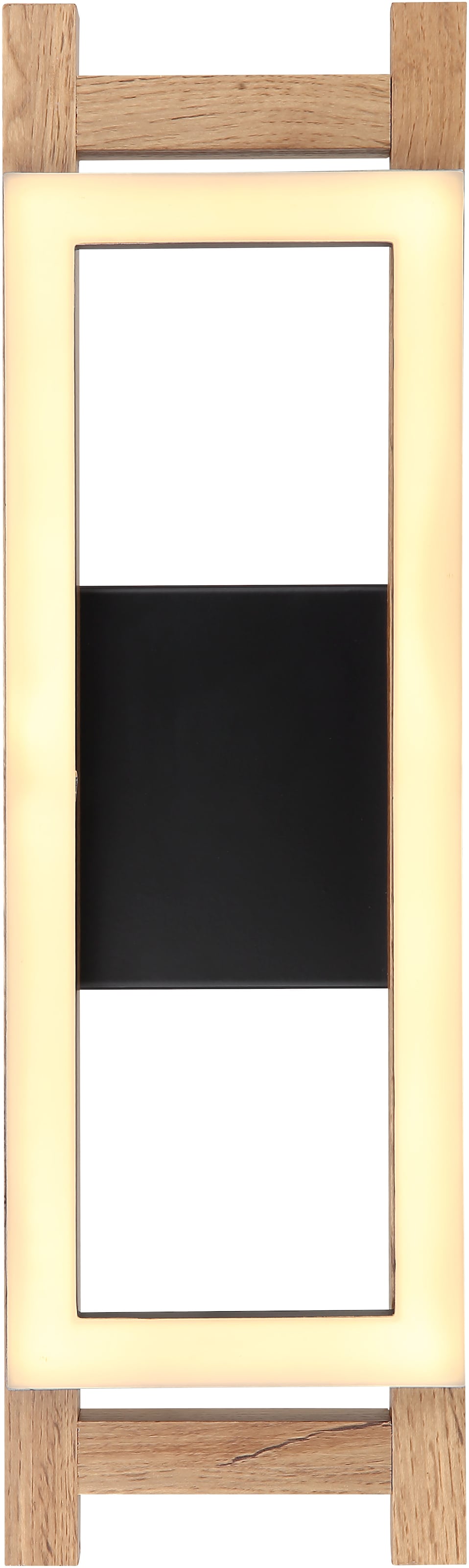 GLOBO LIGHTING LED Wandleuchte »ILLA«, Leuchtmittel LED-Modul | LED fest integriert, Wandlampe/schwarz/MDF dunkelbraun/BxH: 135x450mm