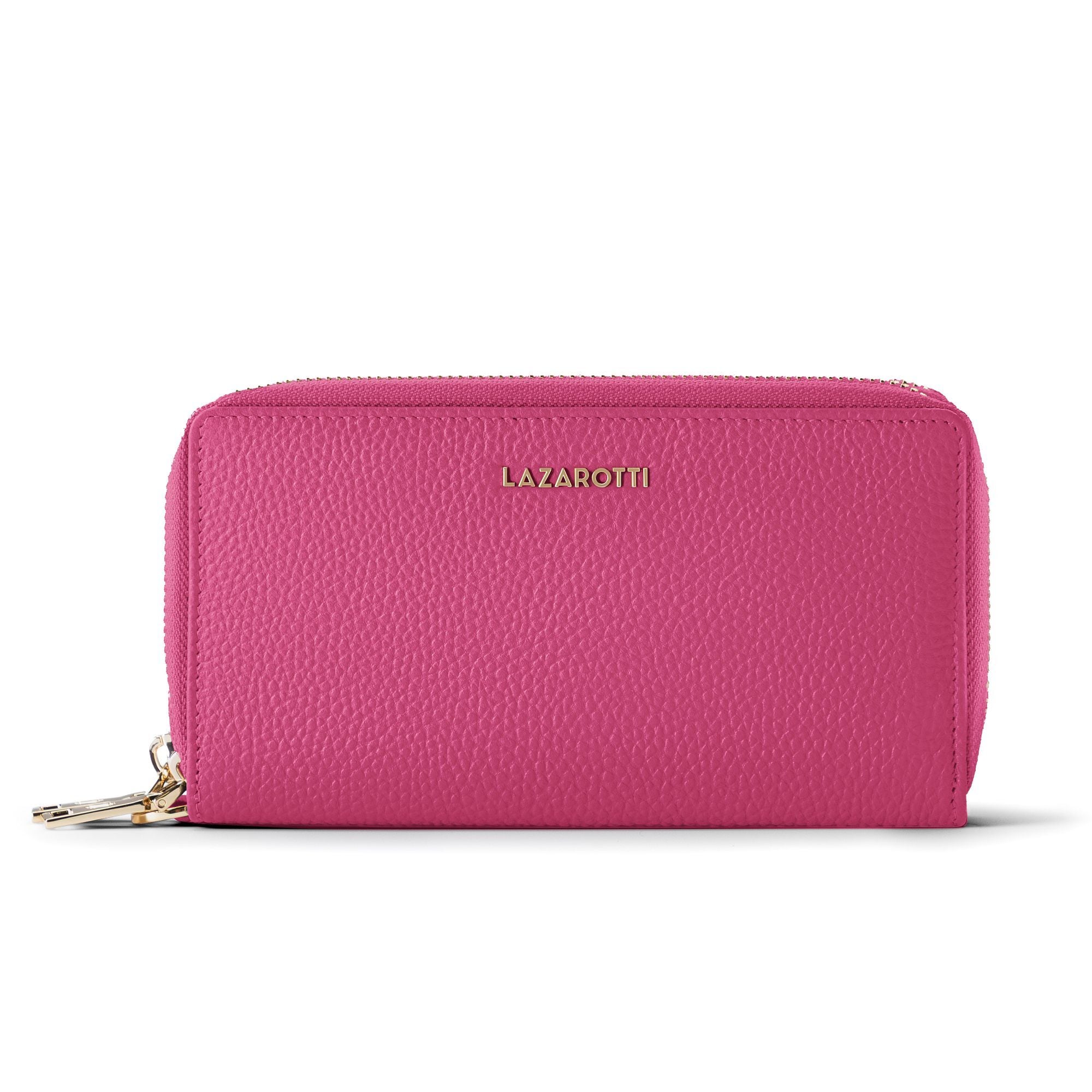 Lazarotti Geldbörse "Bologna Leather XL Double Zip-Around Geldbörse RFID Leder 20 cm"