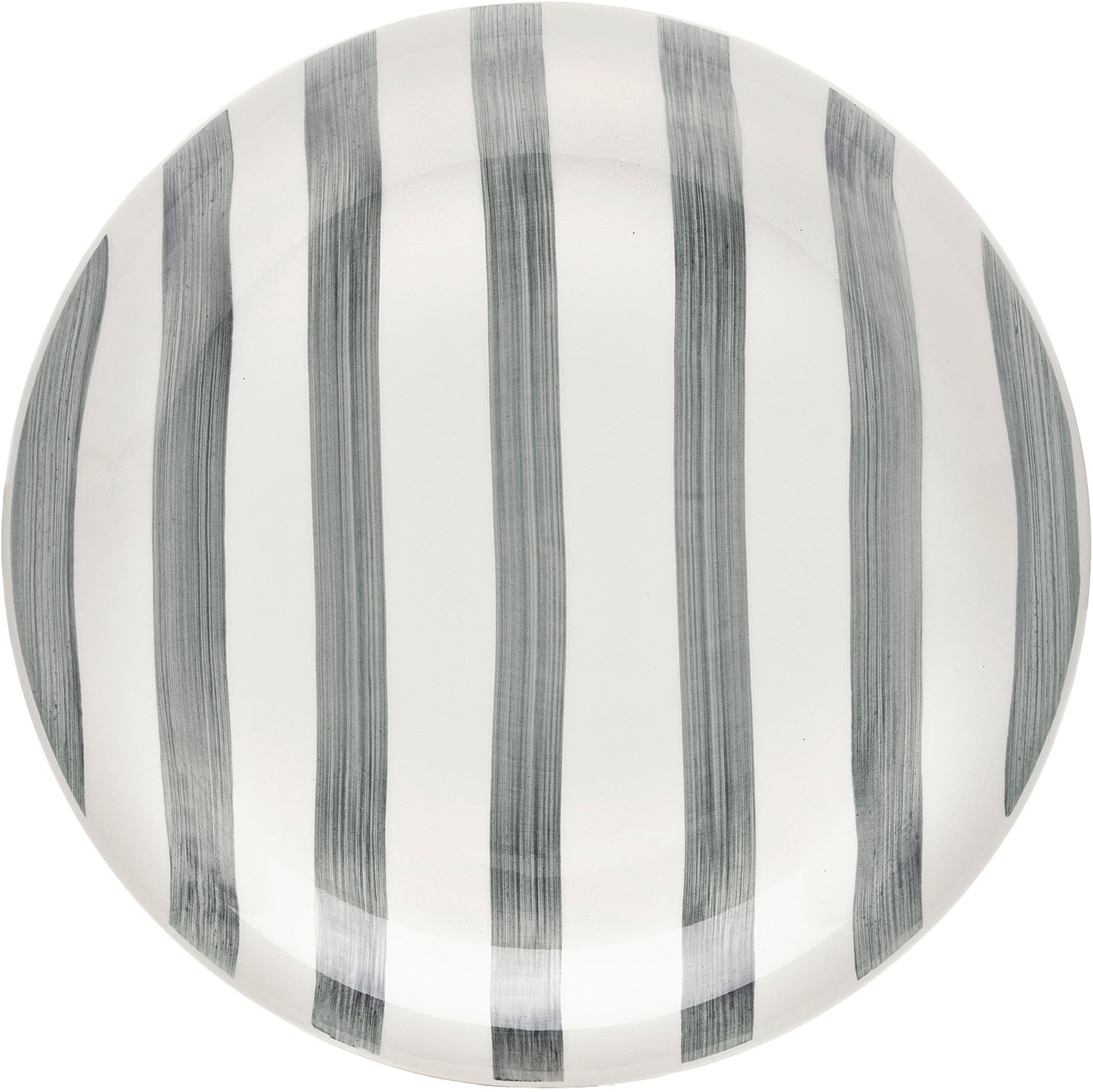 van Well Speiseteller »Mallorca, Teller 27 cm, 6 Stück« Teller Set, Keramik, Streifenoptik, spülmaschinen-/mikrowellengeeignet