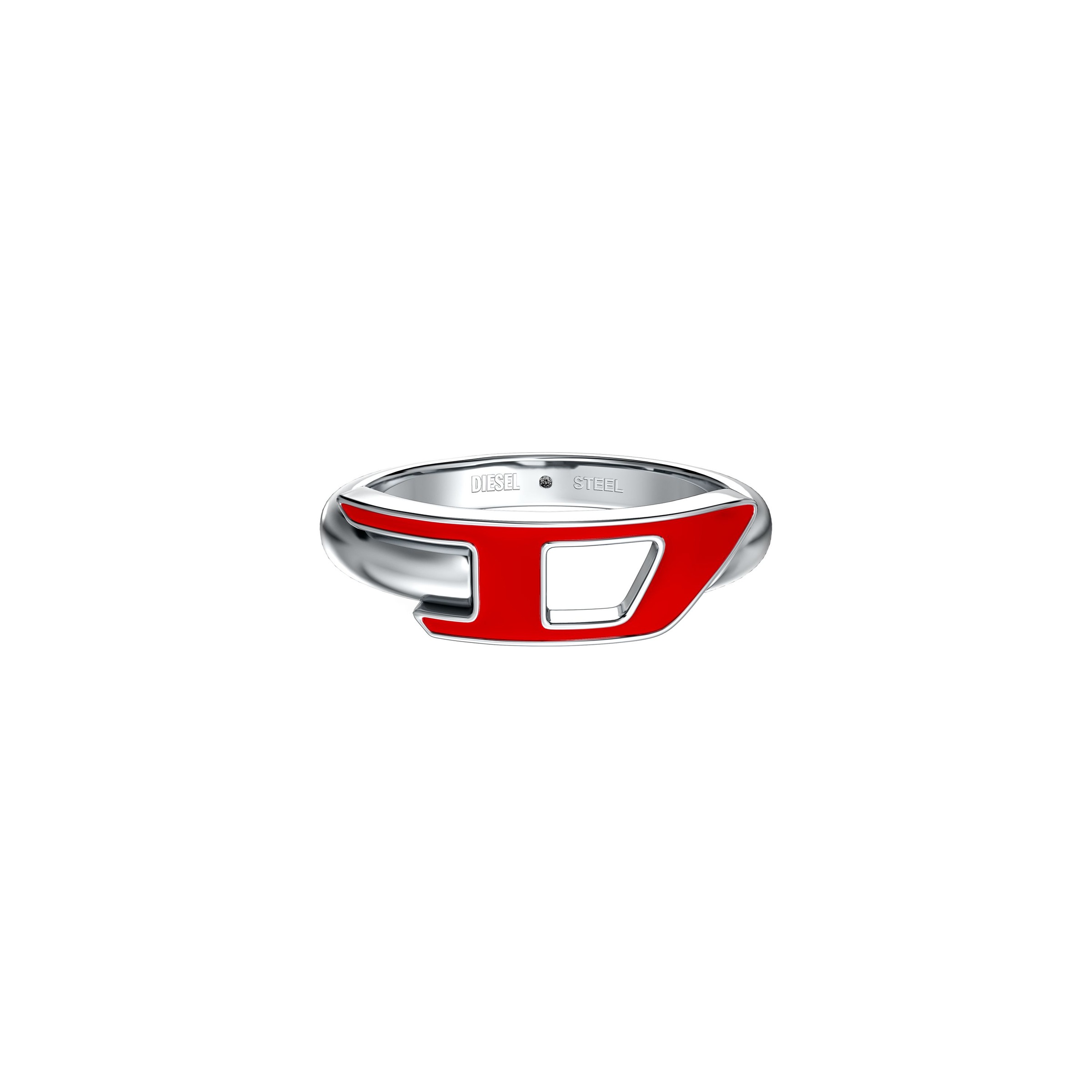Diesel Fingerring »Schmuck Geschenk Edelstahl Ring D Logo« Emaille