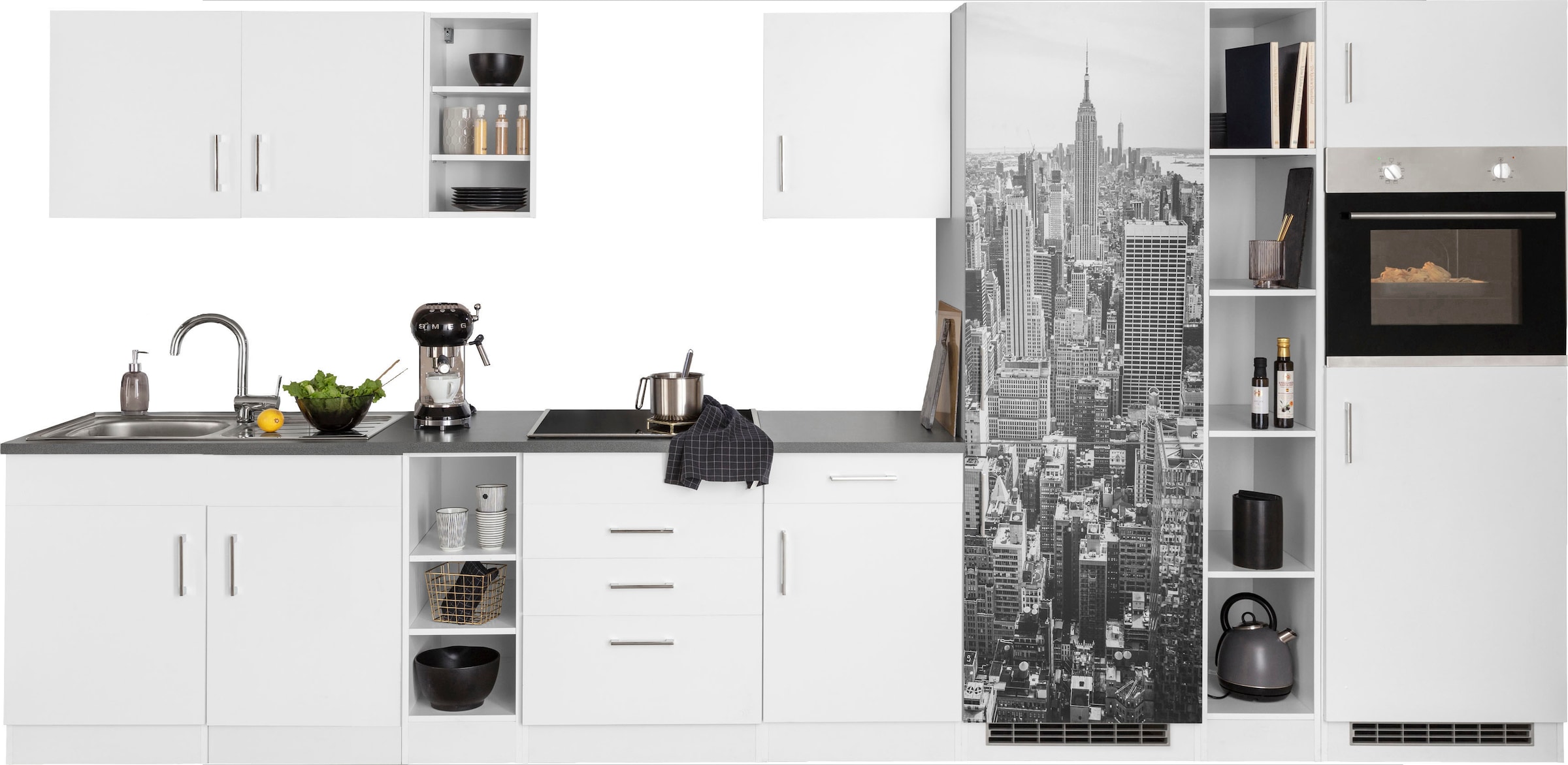 KOCHSTATION Küchenzeile "KS-Paris – Küchen mit einzigartigen Fotomotiven au günstig online kaufen