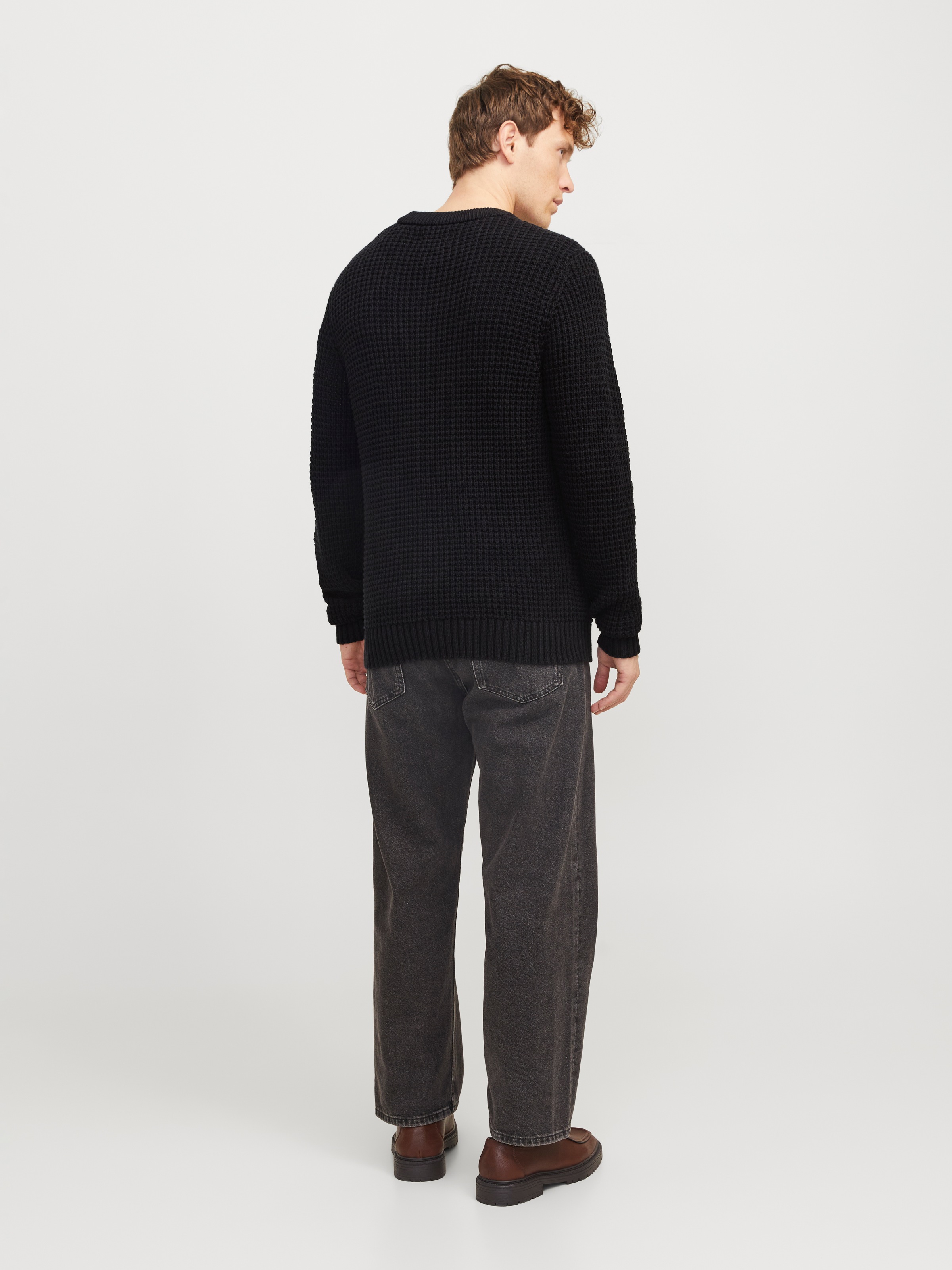Jack & Jones Rundhalspullover »JCOZION KNIT CREW NECK BF«, mit markanter Struktur