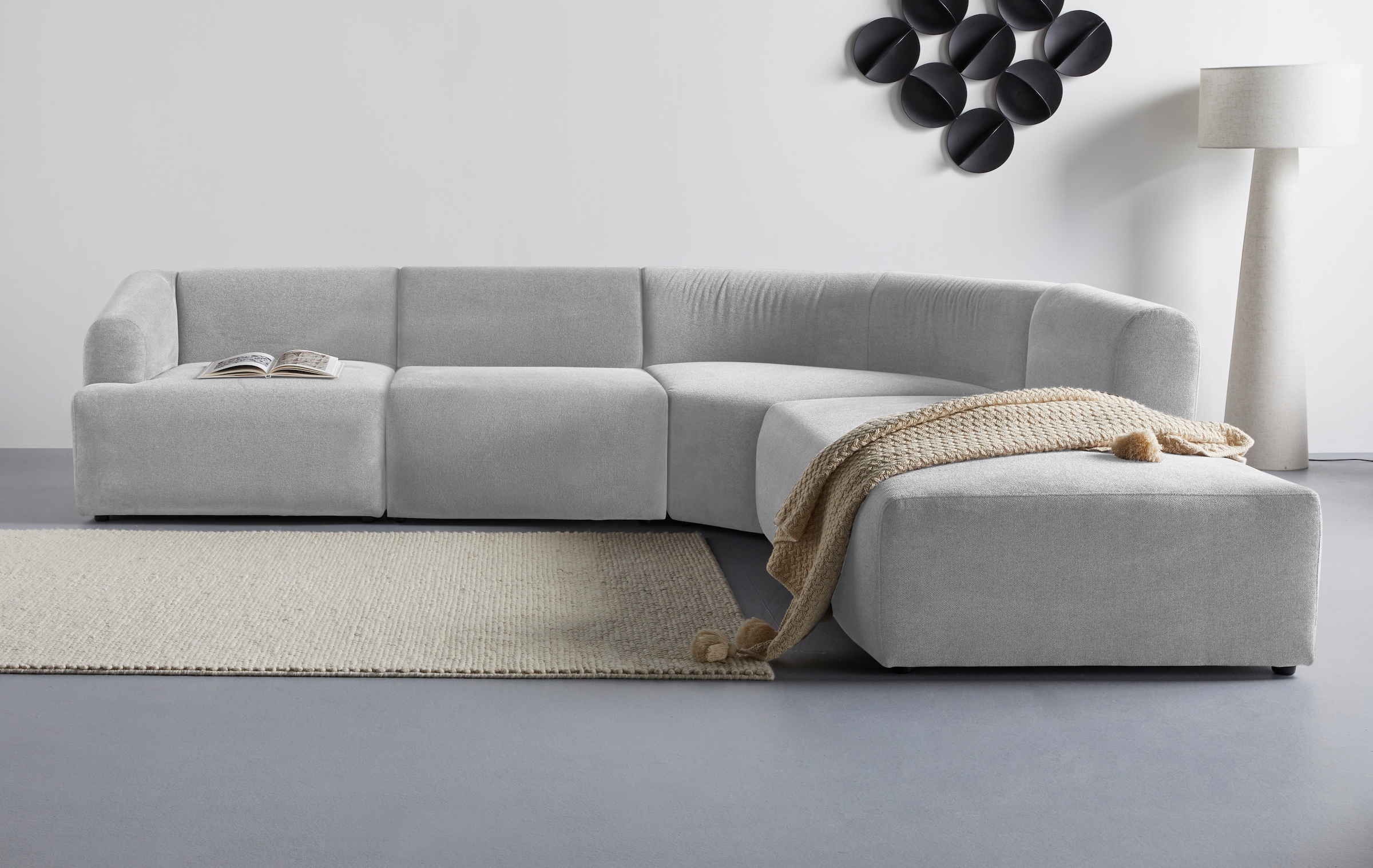 LeGer Home by Lena Gercke Ecksofa "LYZA L-Form links/rechts, Modularsofa "XL", Maße B/T/H: 287/267/74 cm" aus 4 Modulen, zusammen oder einzeln stellbar