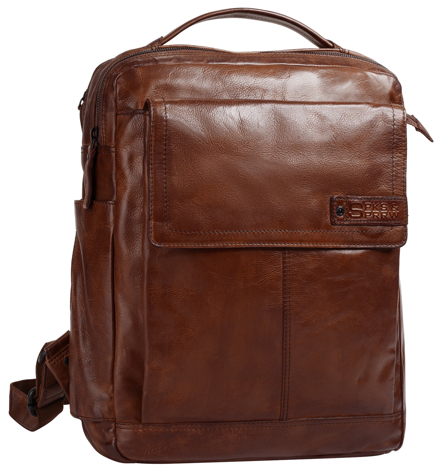 Spikes & Sparrow Laptoprucksack echt Leder
