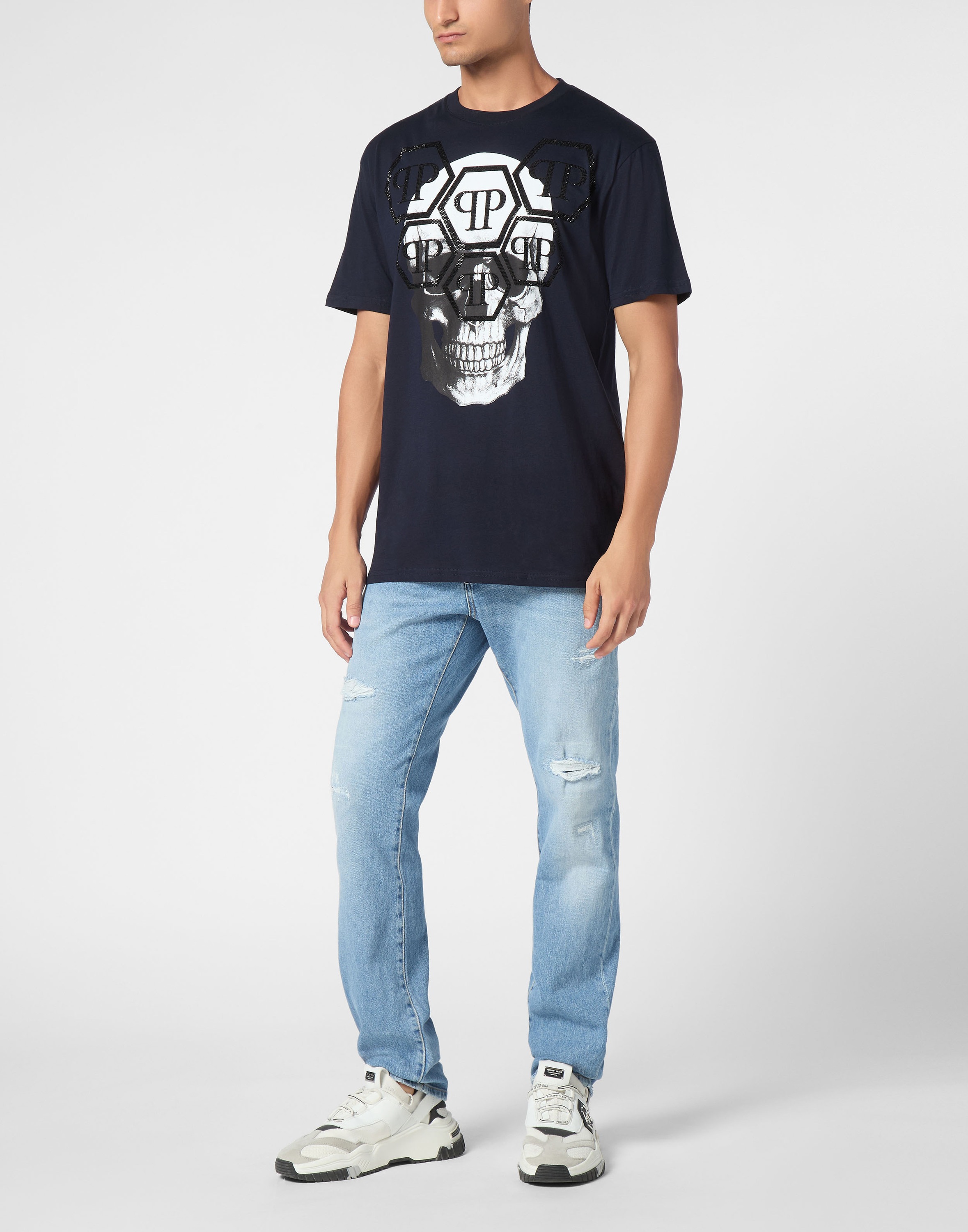 Thumbnail - PHILIPP PLEIN T-Shirt "Skull Mit Schmucksteinen"