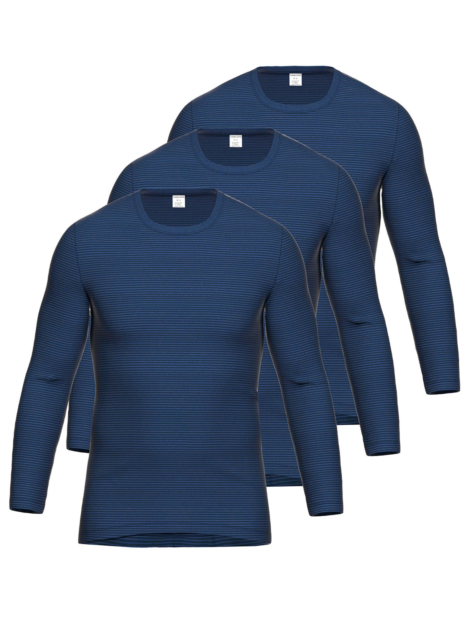 Ammann Unterhemd "3er Pack Shirt 1/1 Arm Day Classic / Jeans Feinripp" günstig online kaufen