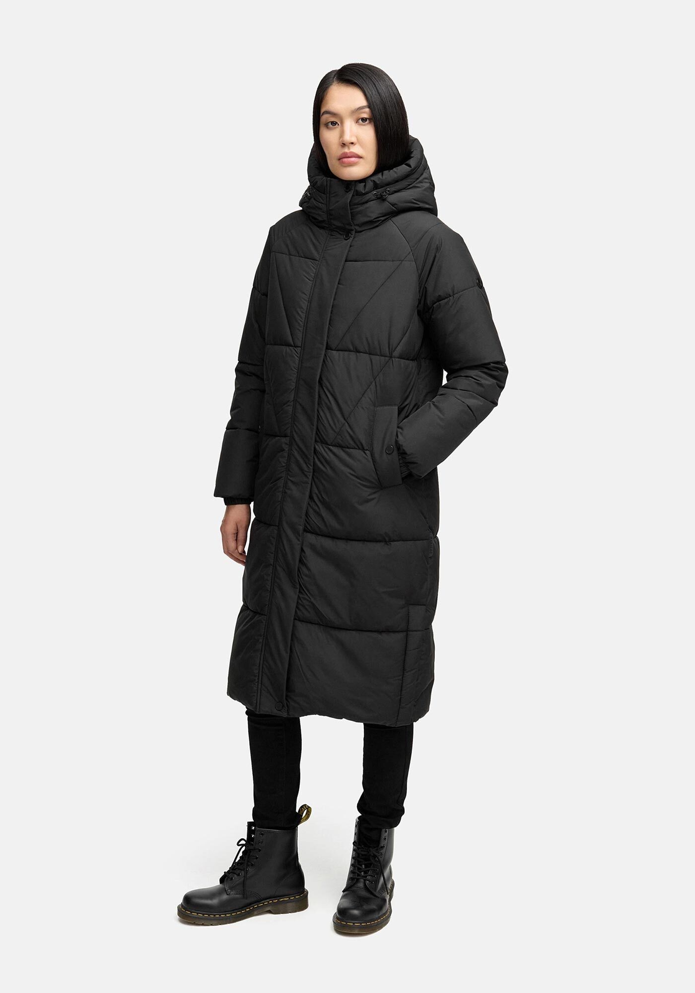 Marikoo Winterjacke »Yaskaa«, Bewegungsschlitze mit Druckknopfverschluss