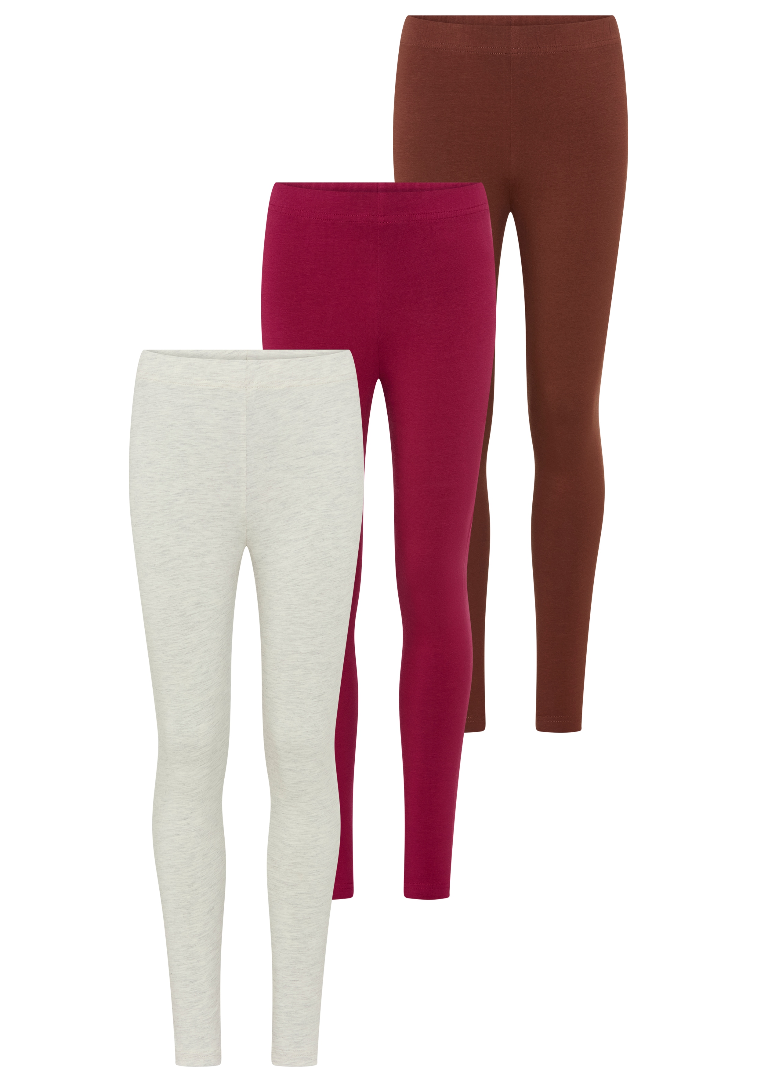 H.I.S Leggings "3er Pack H.I.S Leggings in modischen Farben, Must-Have Basic" 3 Basic Leggings im Pack, extra-eng geschnittene Form