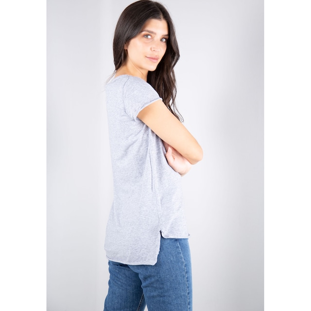 Please Jeans T-Shirt »M00A«, mit Please Metal-Label und leicht  angeschnittenen Saumabschlüssen für kaufen | BAUR
