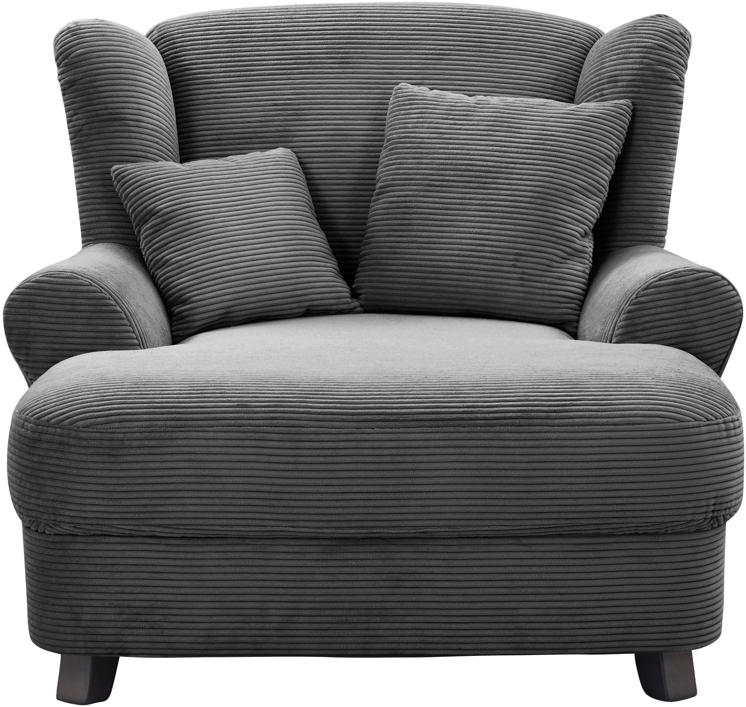 OTTO home XXL-Sessel "Oase, B: 120 cm, Sitzhöhe: 50 cm - OTTO. Verlässliche Qualität." Loungesessel mit 2 Zierkissen & Massivholzfüße