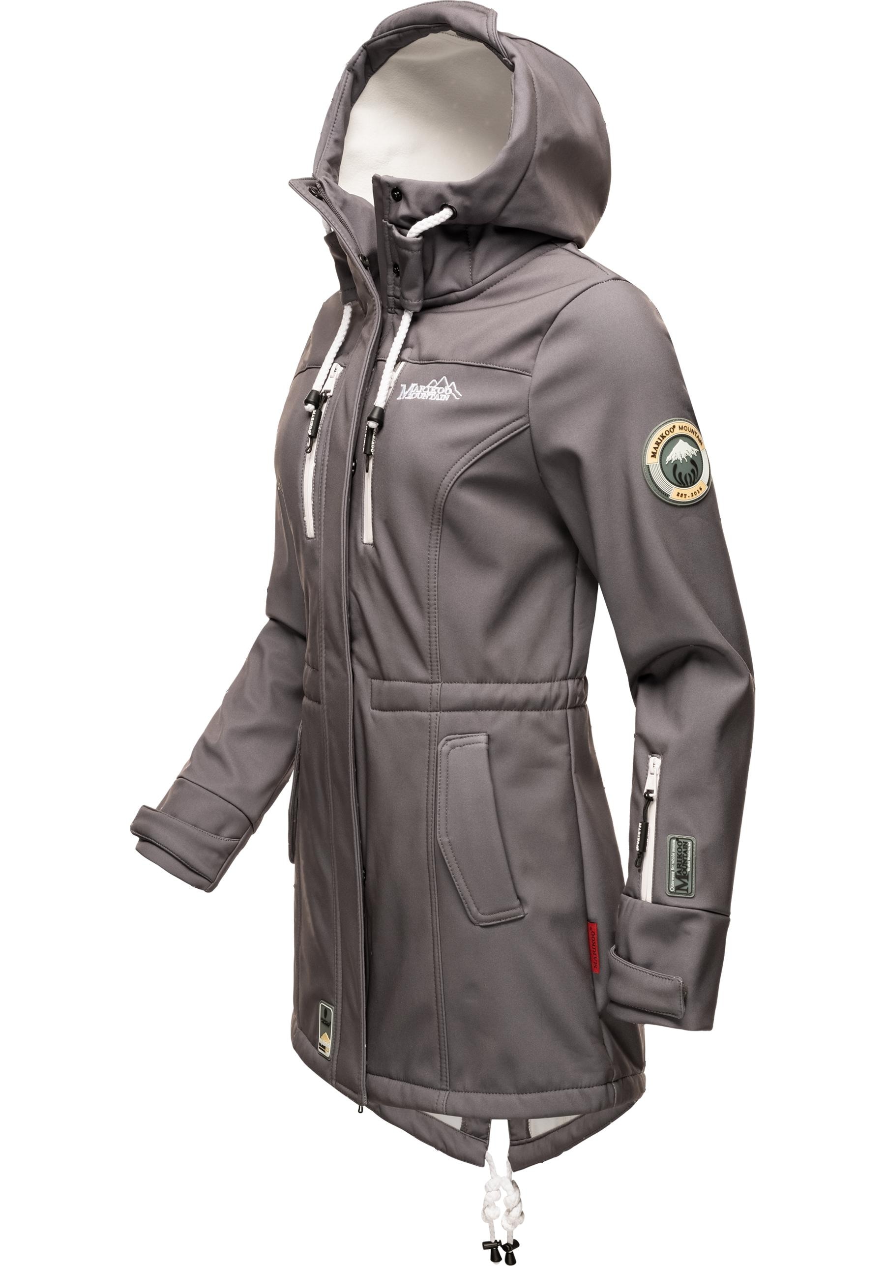 Marikoo Funktionsmantel »Zimtzicke«, Wasserdichter Softshell Parka mit Kapuze