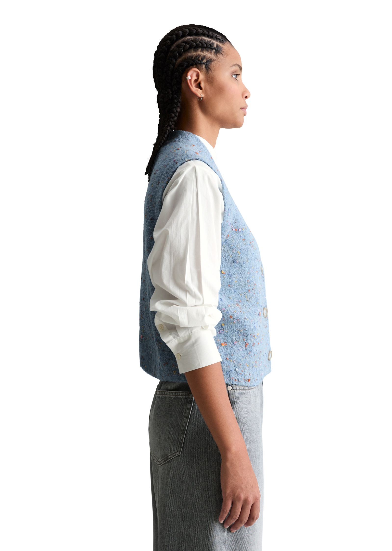 Marc OPolo DENIM Strickweste "aus Schurwolle-Viskose-Mix" günstig online kaufen