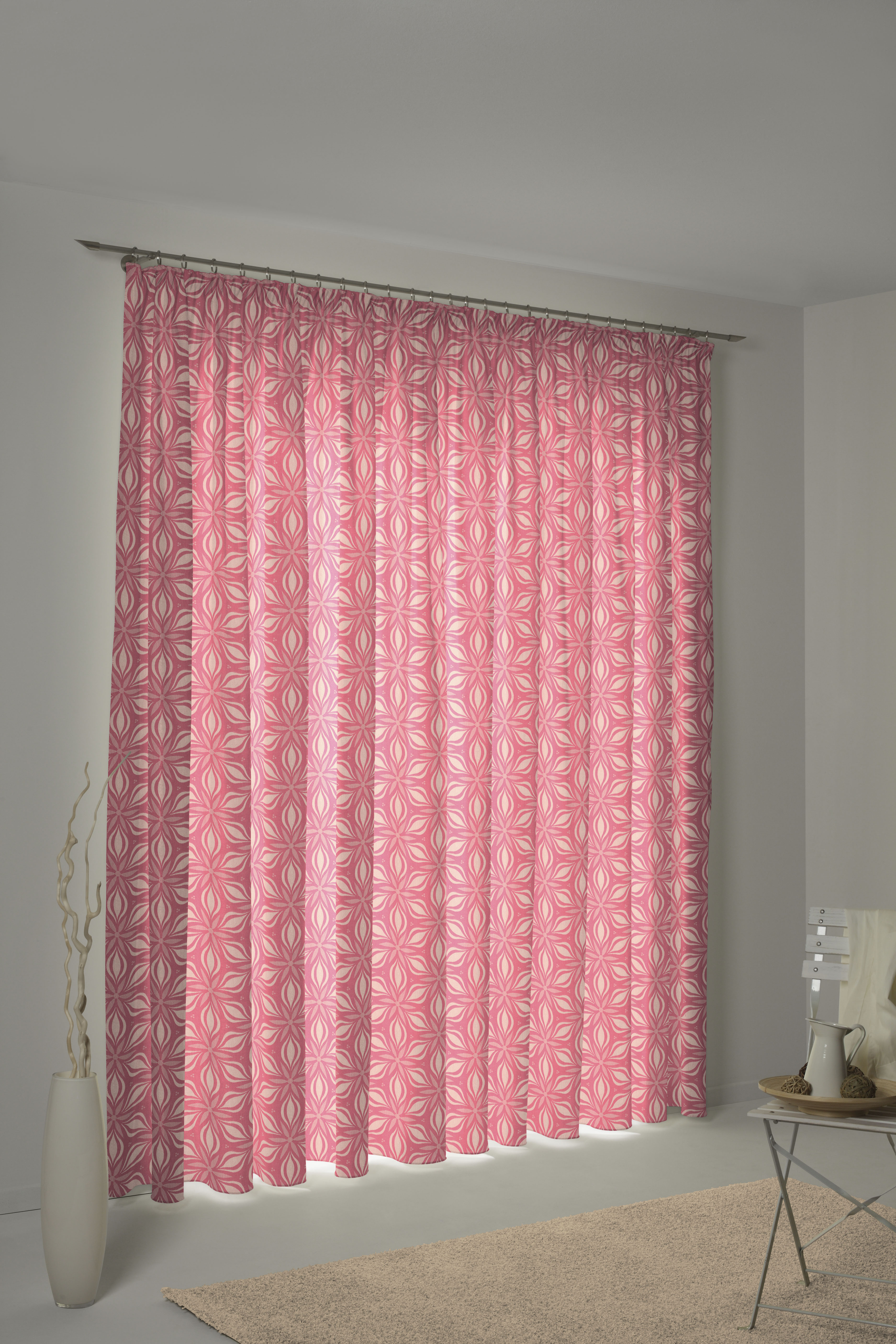 Adam Vorhang "Retro Floret" Kräuselband 1 Stk. tlg. aus 100% Bio-Baumwolle