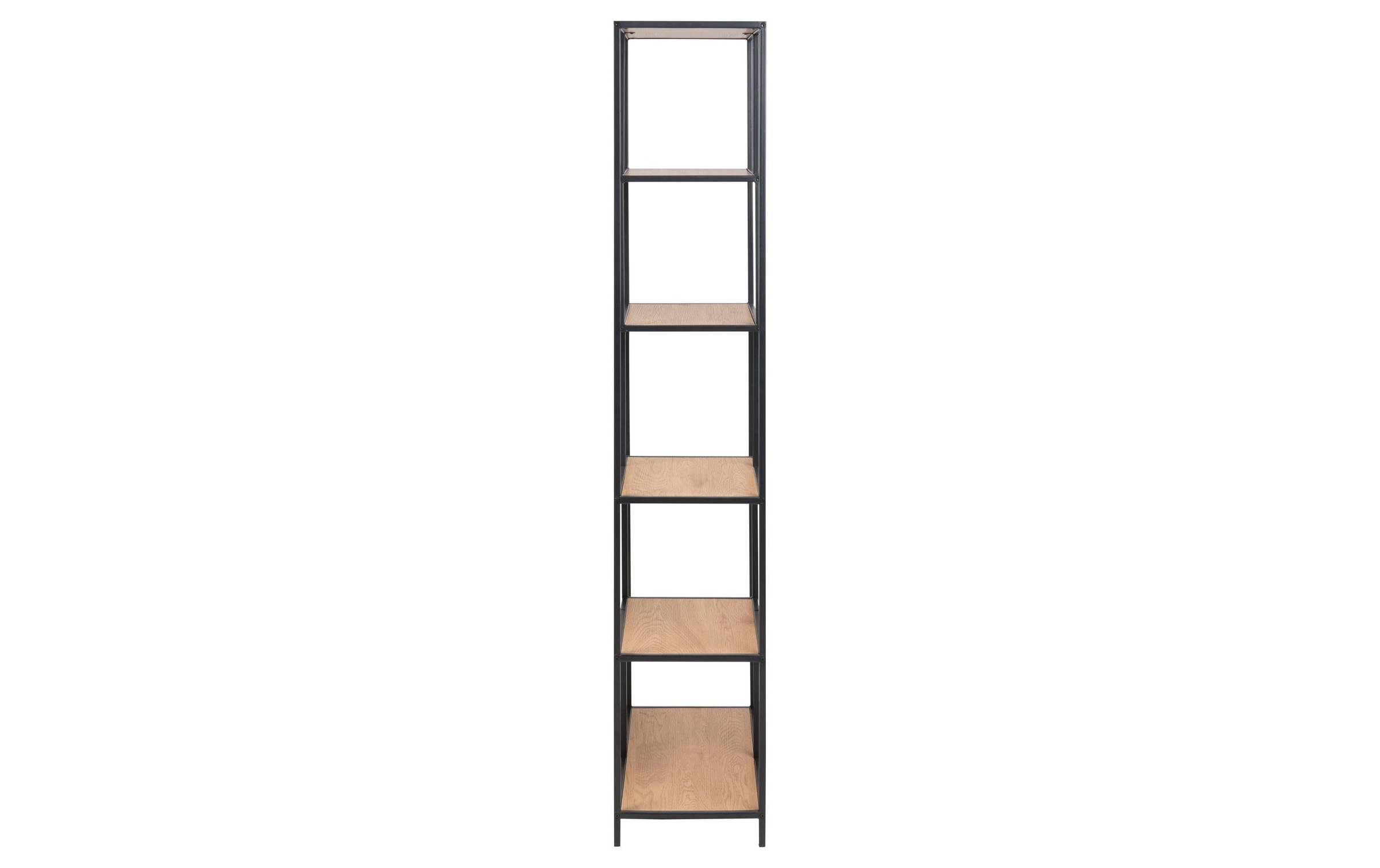 AC Design Regal »Seaford 77 x 35 x 185cm, Braun/Schwarz«