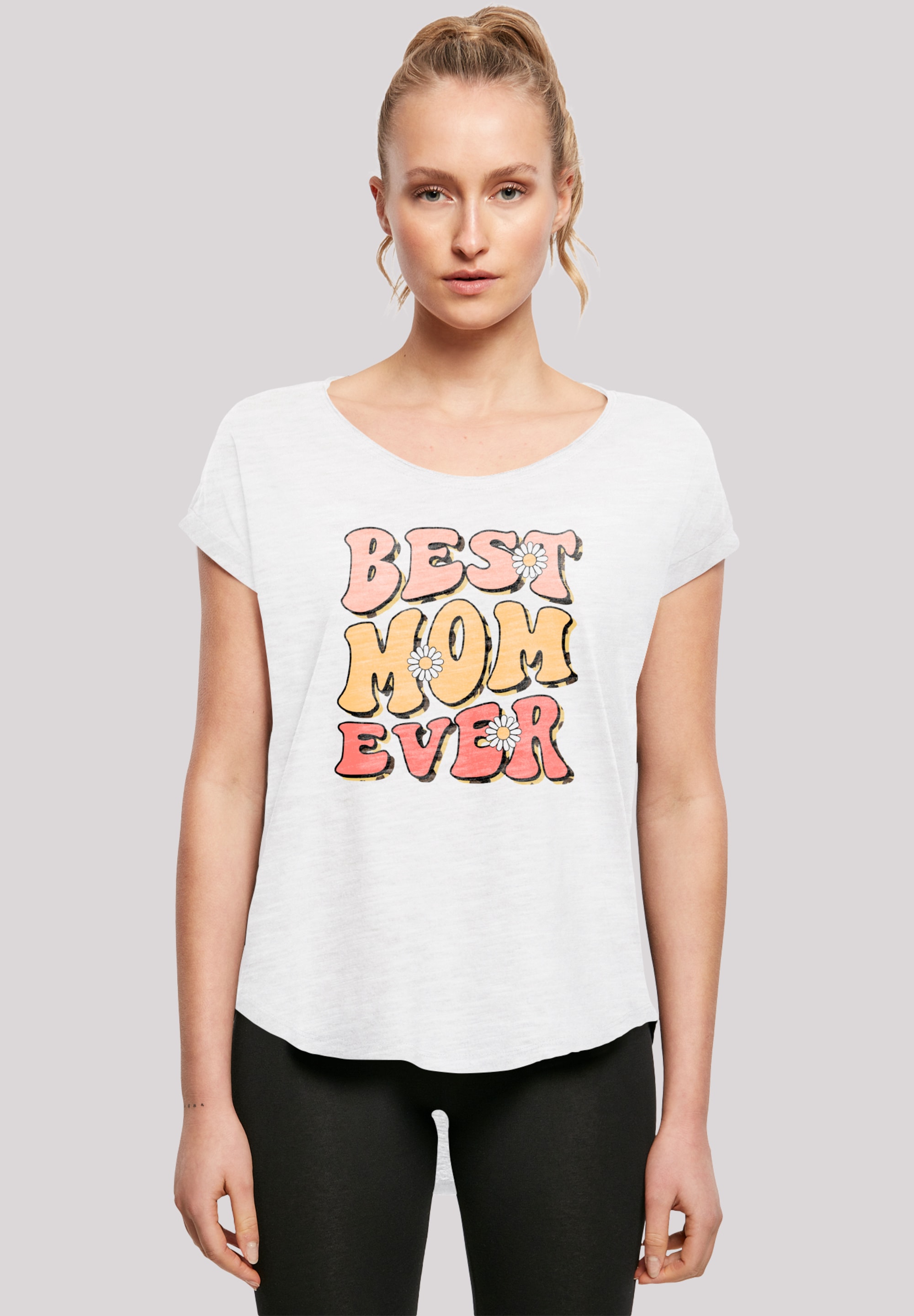 F4NT4STIC T-Shirt "Muttertag best mom ever Retro Blumenmuster" Premium Qual günstig online kaufen
