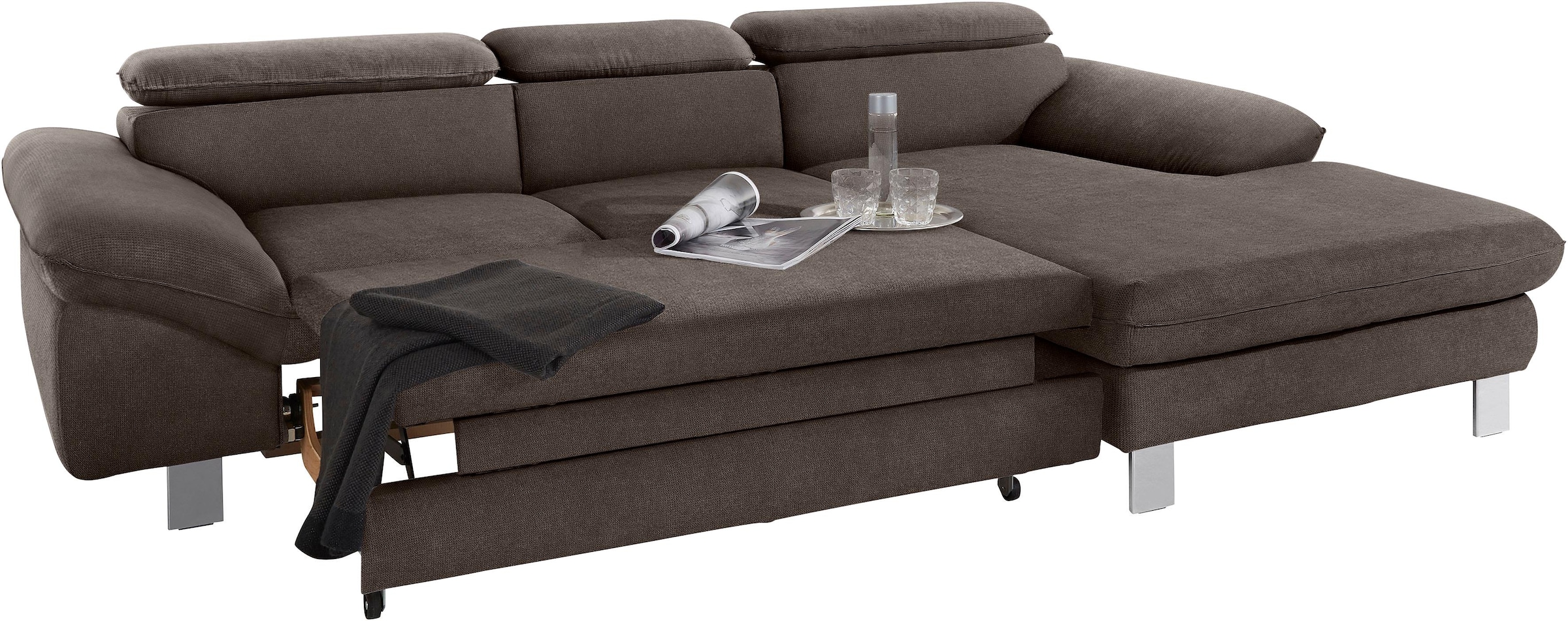 COTTA Ecksofa »Driver L-Form«, mit Kopfteilverstellung, wahlweise mit Bettfunktion & Bettkasten